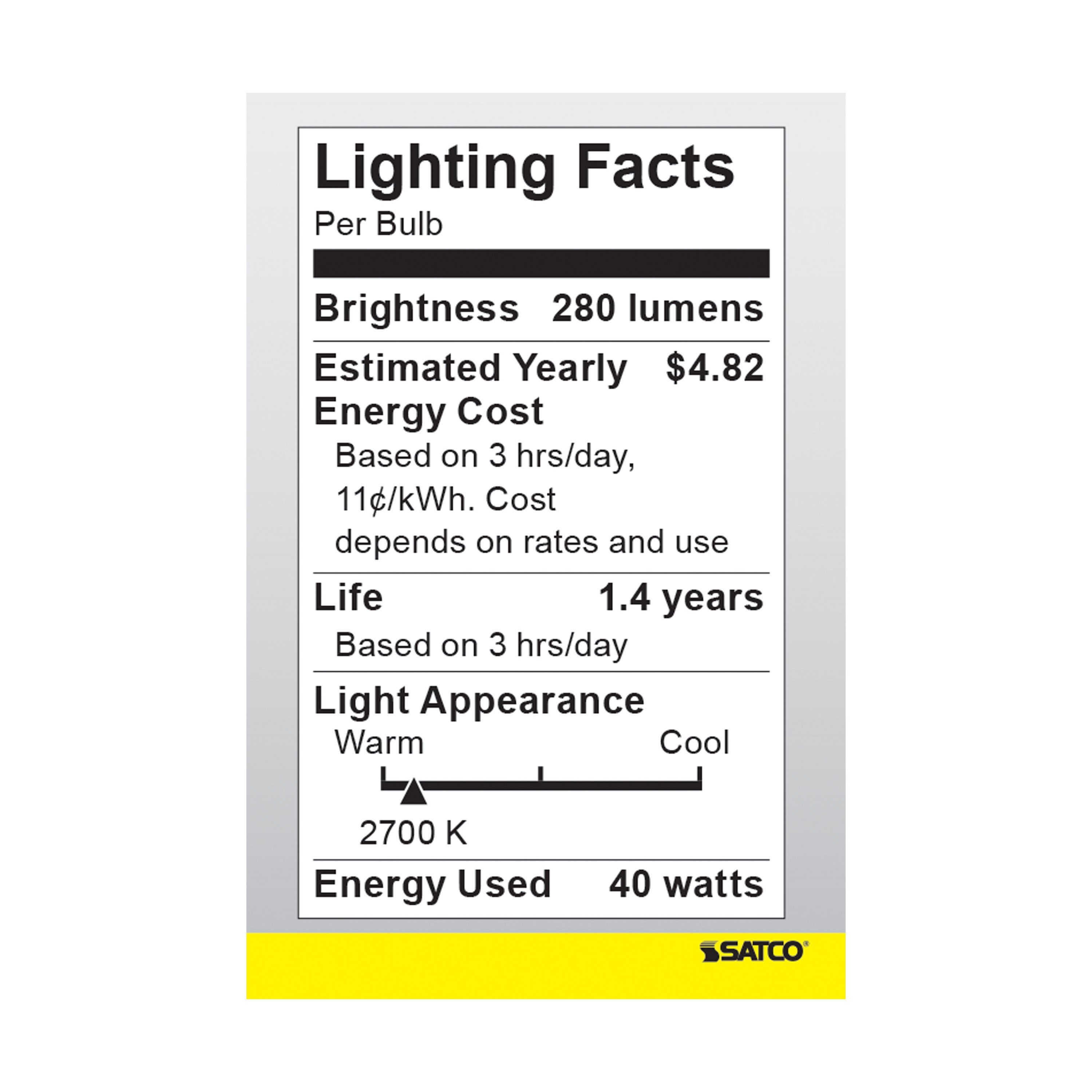 Picture of S3602 - 40 Watt R14 Stubby Incandescent - Clear - 1500 Average rated hours - 280 Lumens - Medium base - 120 Volt