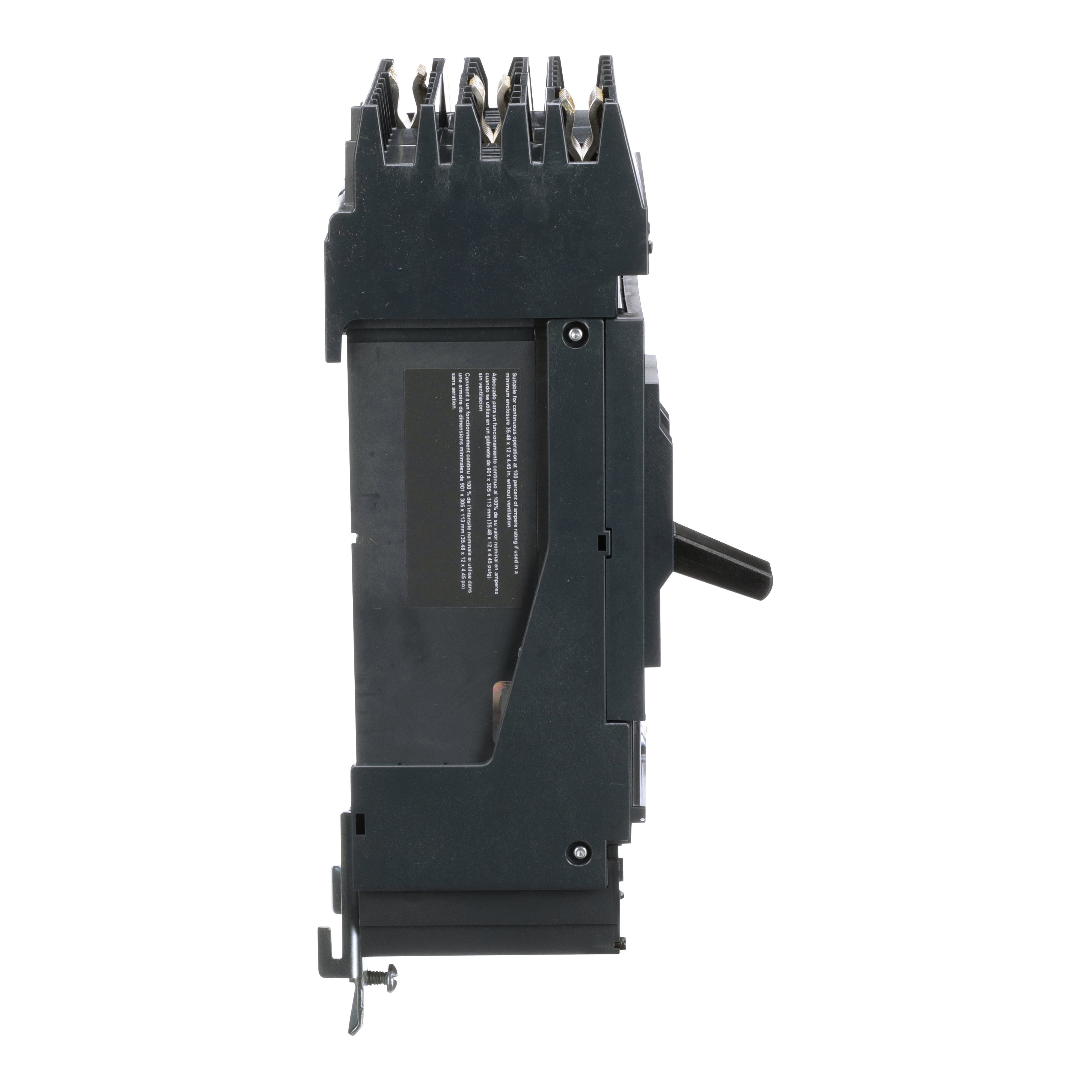 Picture of LGA36400CU33X - Circuit breaker, PowerPacT L, 400A, 3 pole, 600VAC, 18kA, I-Line, Micrologic 3.3S, 100%, ABC