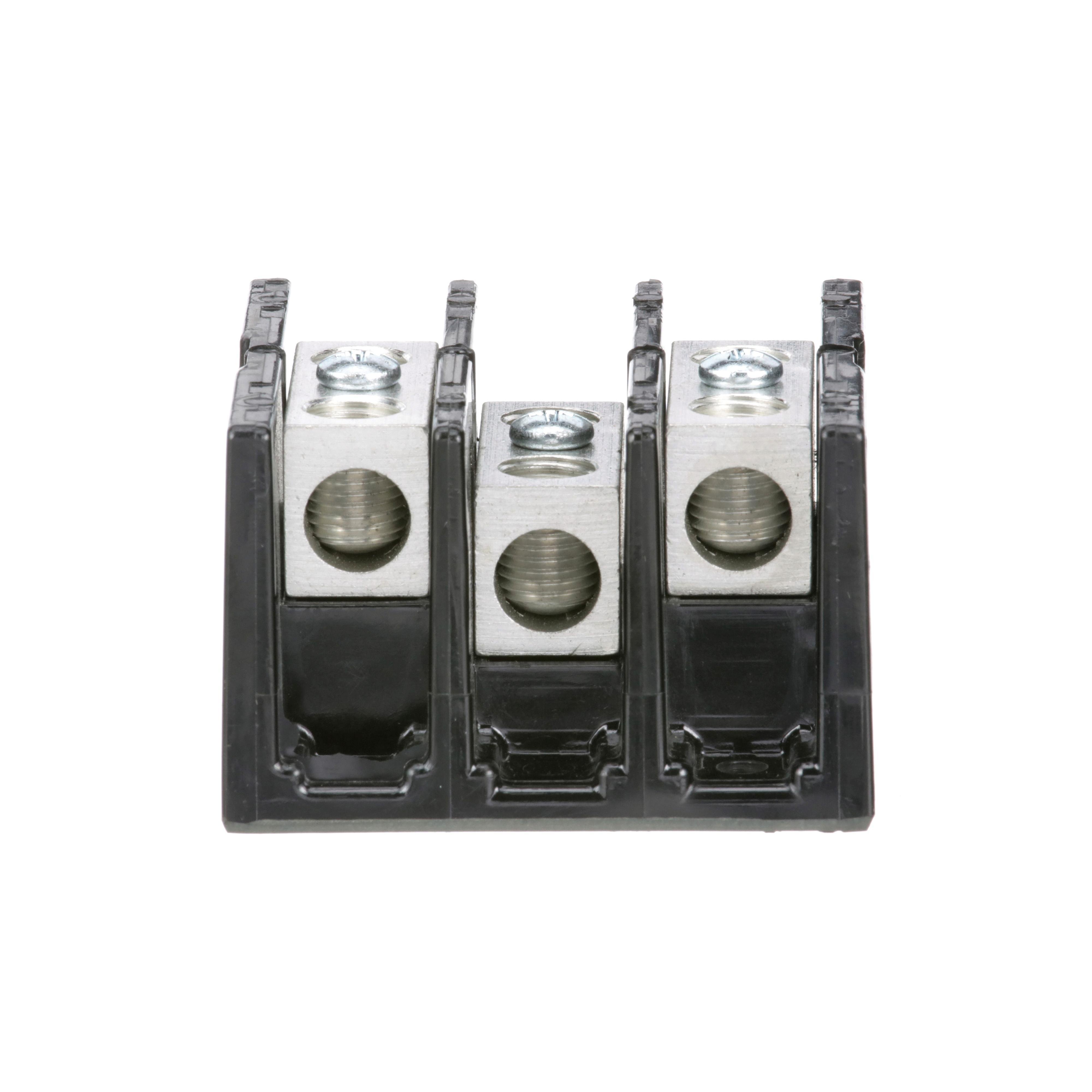 9080LBA362101 - Power distribution block, Linergy, 3 pole, 1 line, 1 load, 175A Cu, 135A Al, 600V