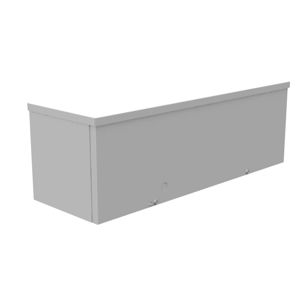 Picture of 8824-GSC3R-NK - 8x24X8 Screw Cover Wireway Type 3R UL Listed Steel No Knockouts ANSI 61 Gray Quad D Knockout For Lock