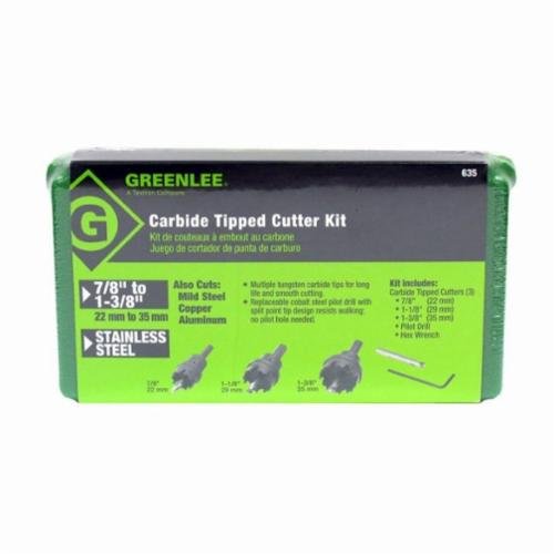 Picture of 50035991 - 7/8", 1-1/8", 1-3/8" Cutterheads; Pilot Drill, Hex Key and Case Weight 1.2 lbs. (.54 kg)