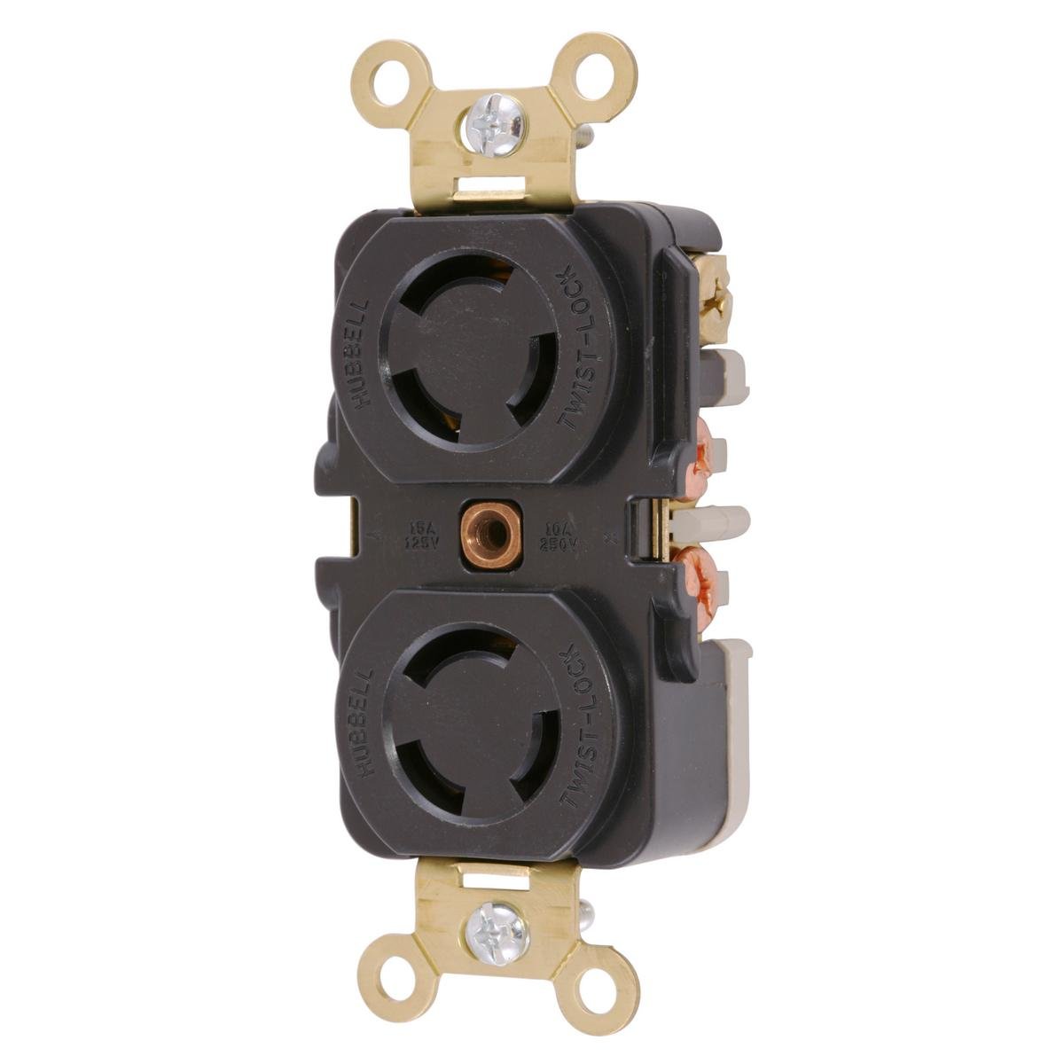 HBL7580 - Twist-Lock® Industrial Duplex Receptacle 10A 250/15A
