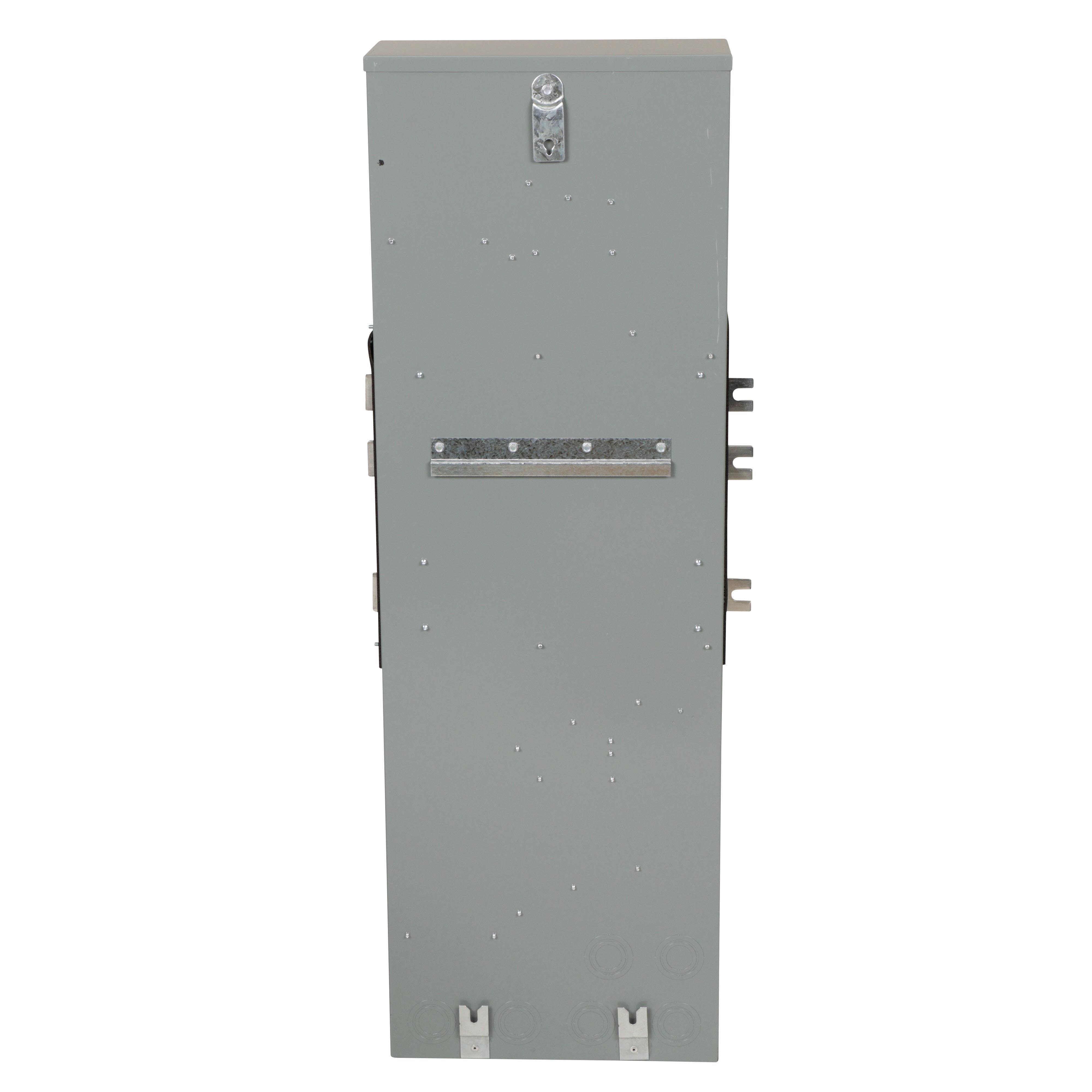 Picture of EZM114225 - Branch unit, EZ Meter-Pak, 225A, 4 x 4 jaw sockets, 120/240VAC, no bypass, ringed, 800A Al busbar