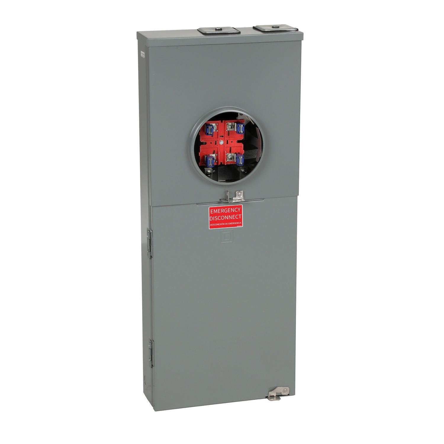 RC2040M200C - All in one, Homeline, combination service entrance, ringless socket, 200A, surface, 20 spaces, 40 circuits, 22kA SCCR, OH, UG,  no bypass