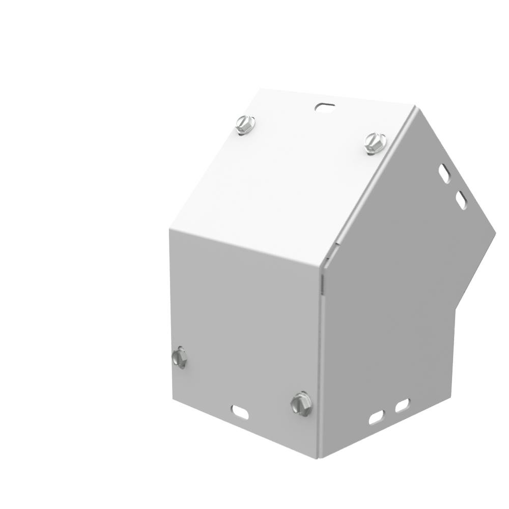 Picture of 44L45C - 6.234X4X5.593 Wireway Elbow 45 Corner ANSI 61 Gray Steel