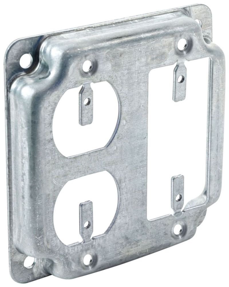 G1951 - G1951 - Square 1/2" Raised Duplex Receptacle or GFCI Receptacle, 4", 50 Pak