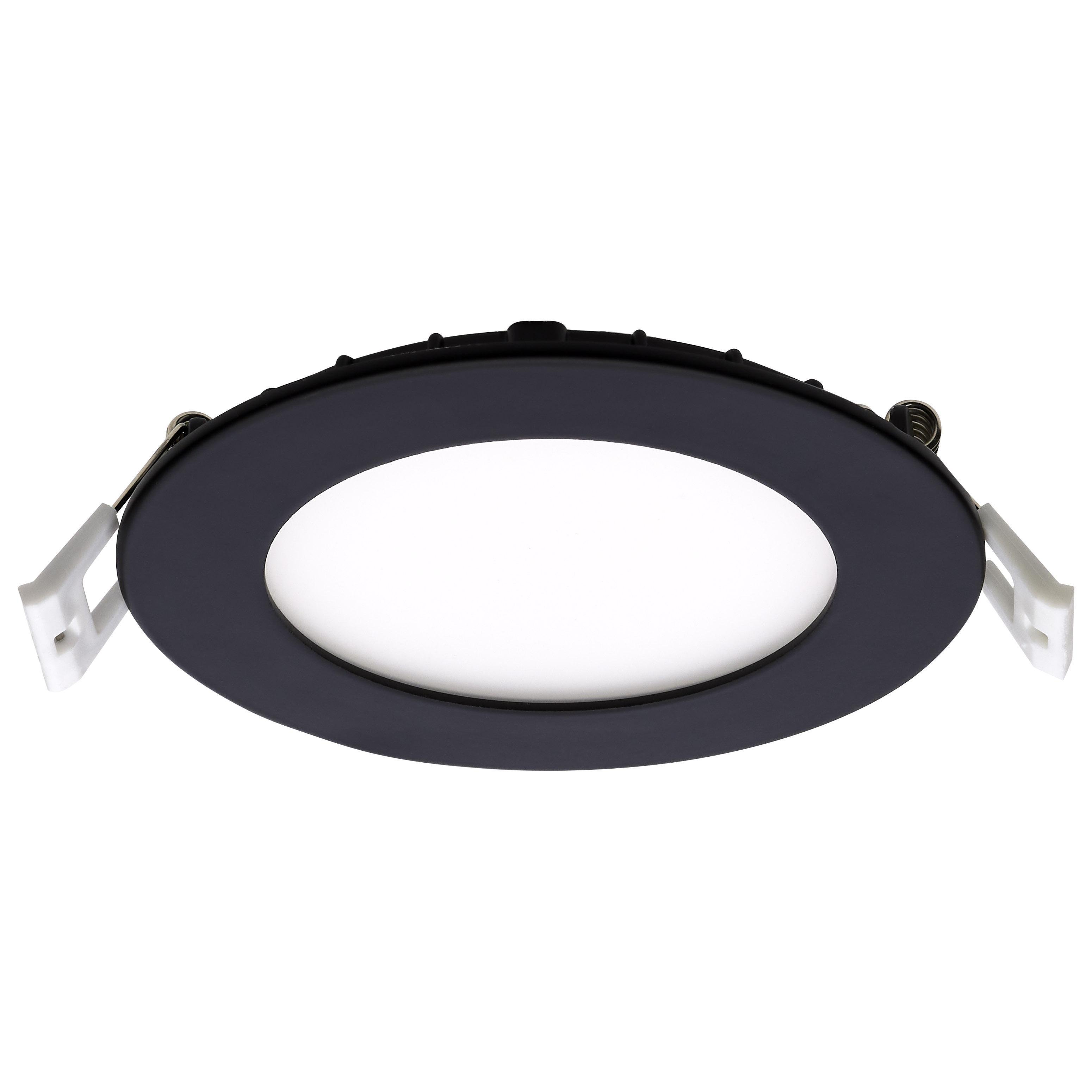 Picture of S11874 - 10 Watt - LED Direct Wire Downlight - Edge-lit - 4 inch - CCT Selectable - 120 volt - Dimmable - Round - Remote Driver - Black Finish