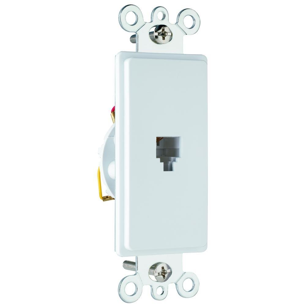 26TE14-W - 26Te14-W 4W Single Telephone Plate White