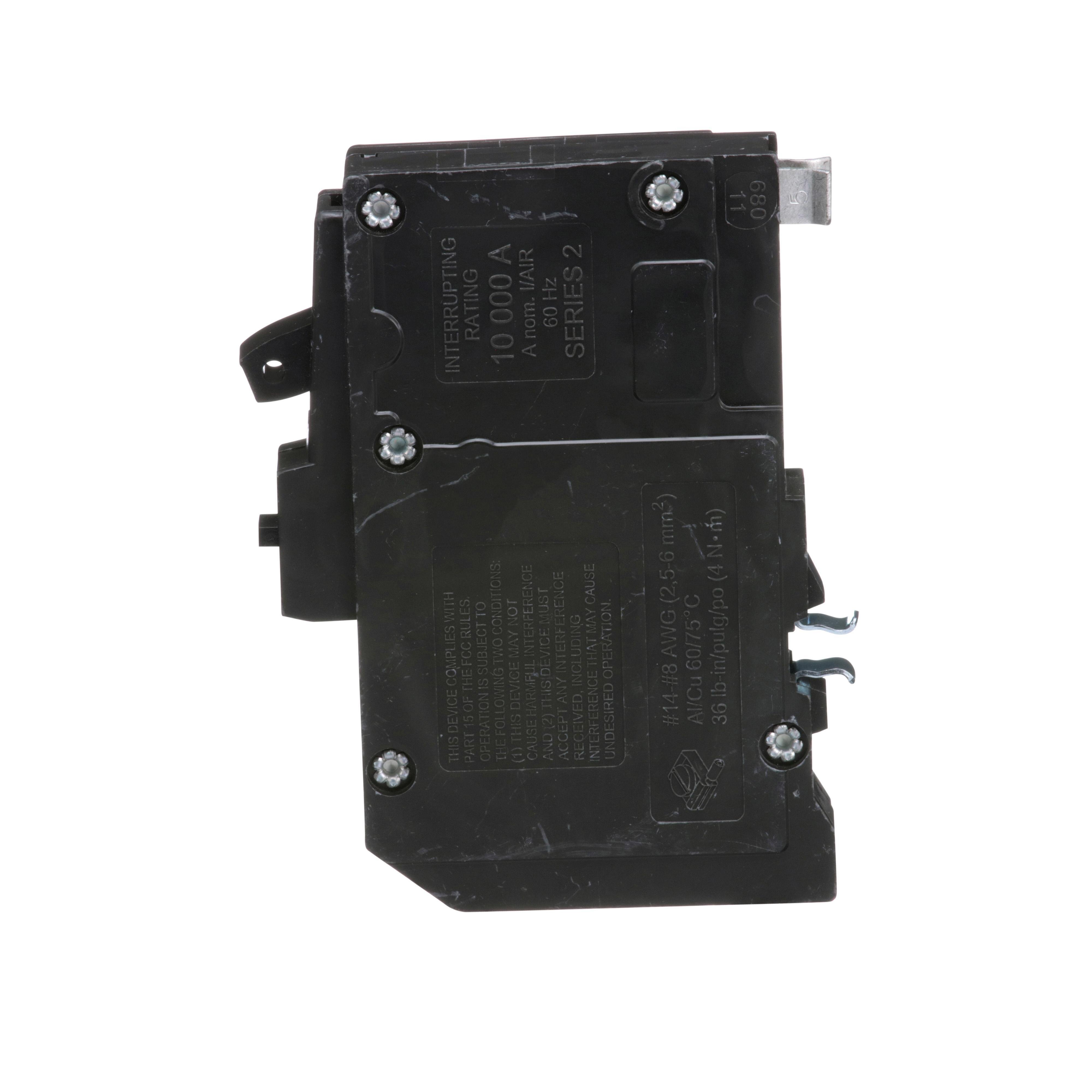 Picture of QO120EPD - [TAA] Mini circuit breaker, QO, 20A, 1 pole, 120VAC, 10kA, plug in, 30mA grd fault B