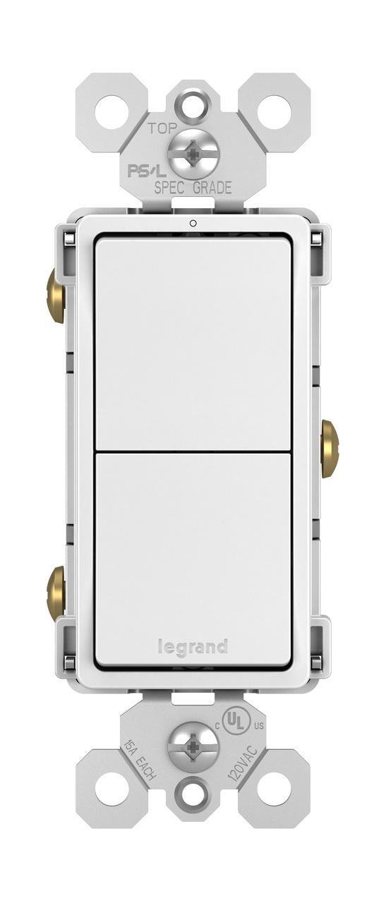 RCD11W - radiant® Two Single-Pole Switches, White