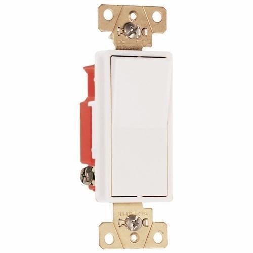 2621-W - 20A 120V/277V Specification Grade Single Pole Decorator Paddle Switch, White