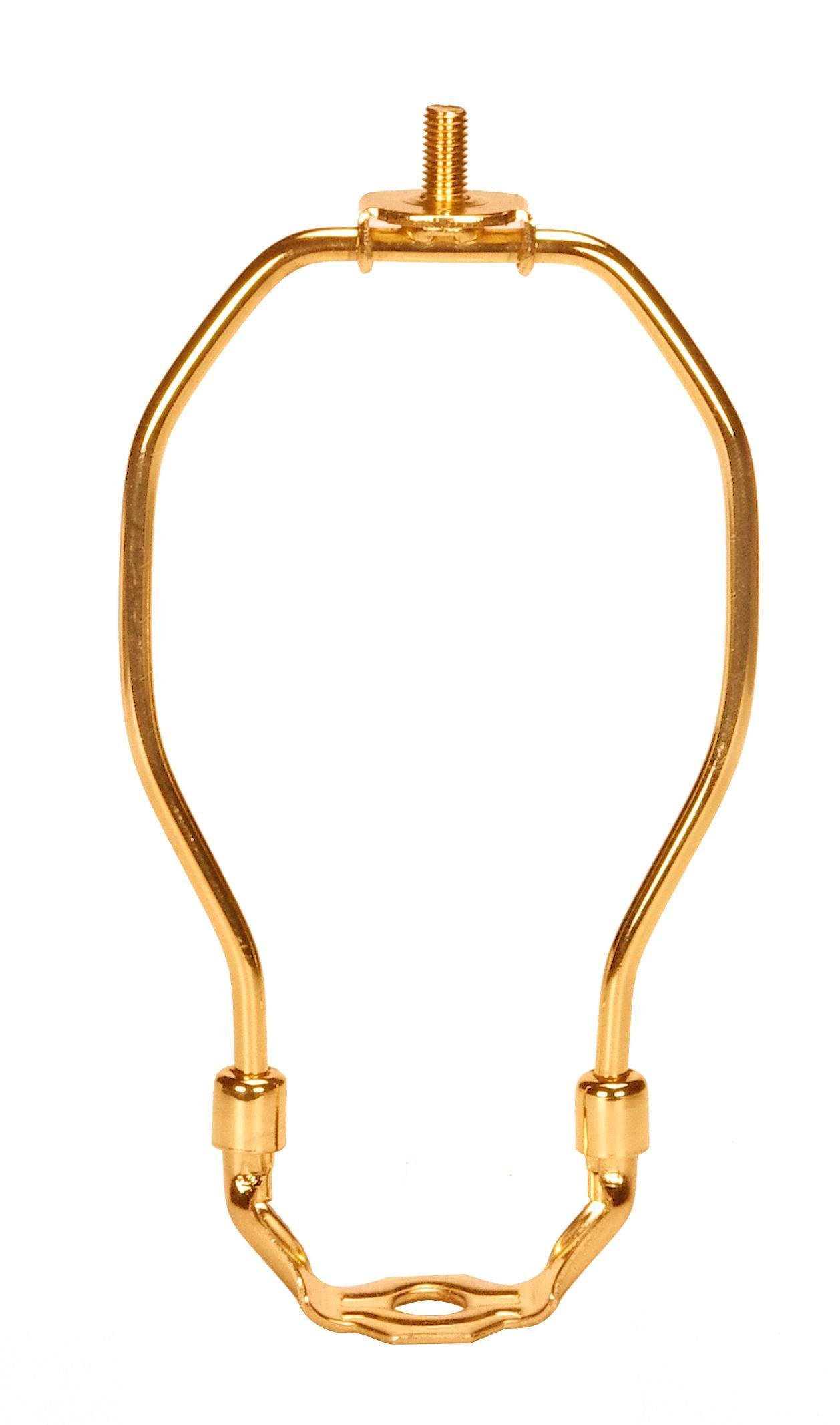 90/919 - Heavy Duty Harp - Polished Brass Finish - 7" Height - 1/8 IP Saddle - 1/4-27 Thread - 125 Carton