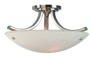 SF189BS/PN - The Gravity Collection 3 - Light Indoor Semi-Flush Mount