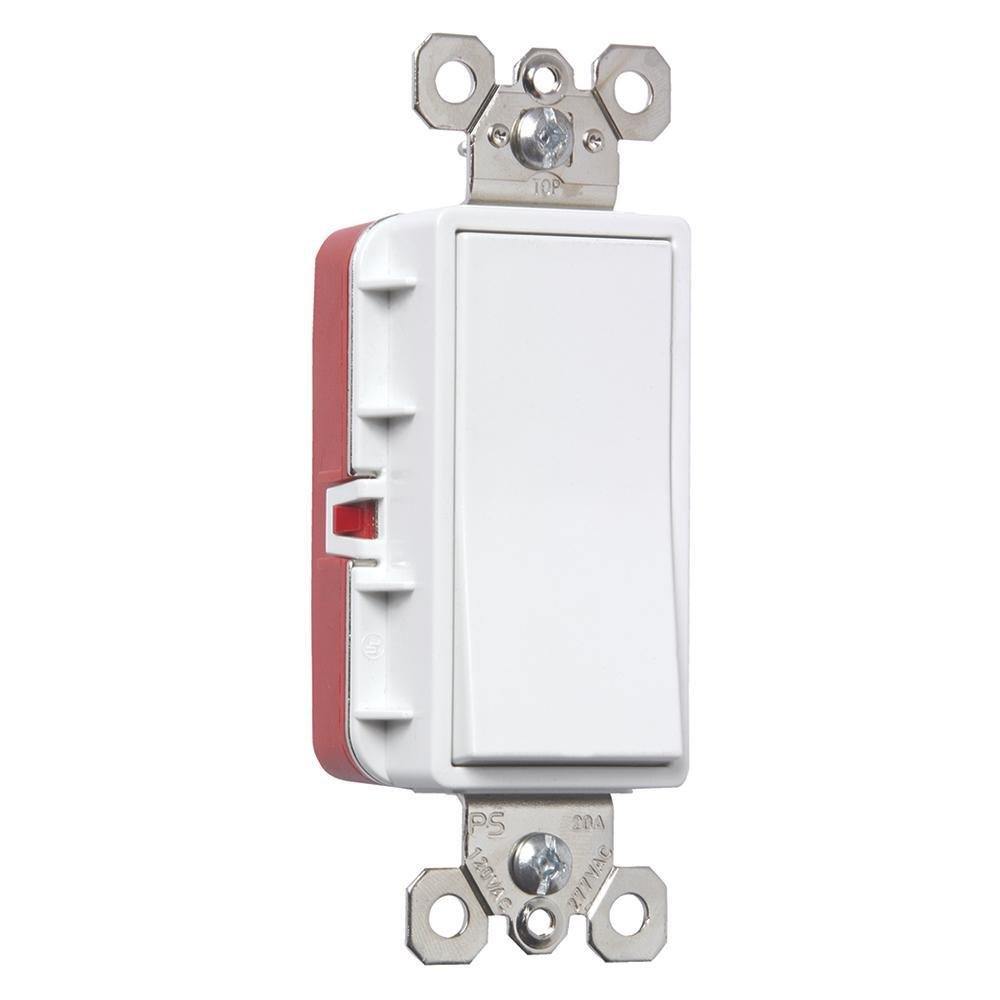 PT2623-W - PlugTail® Three-Way 20A Decorator Switch, White