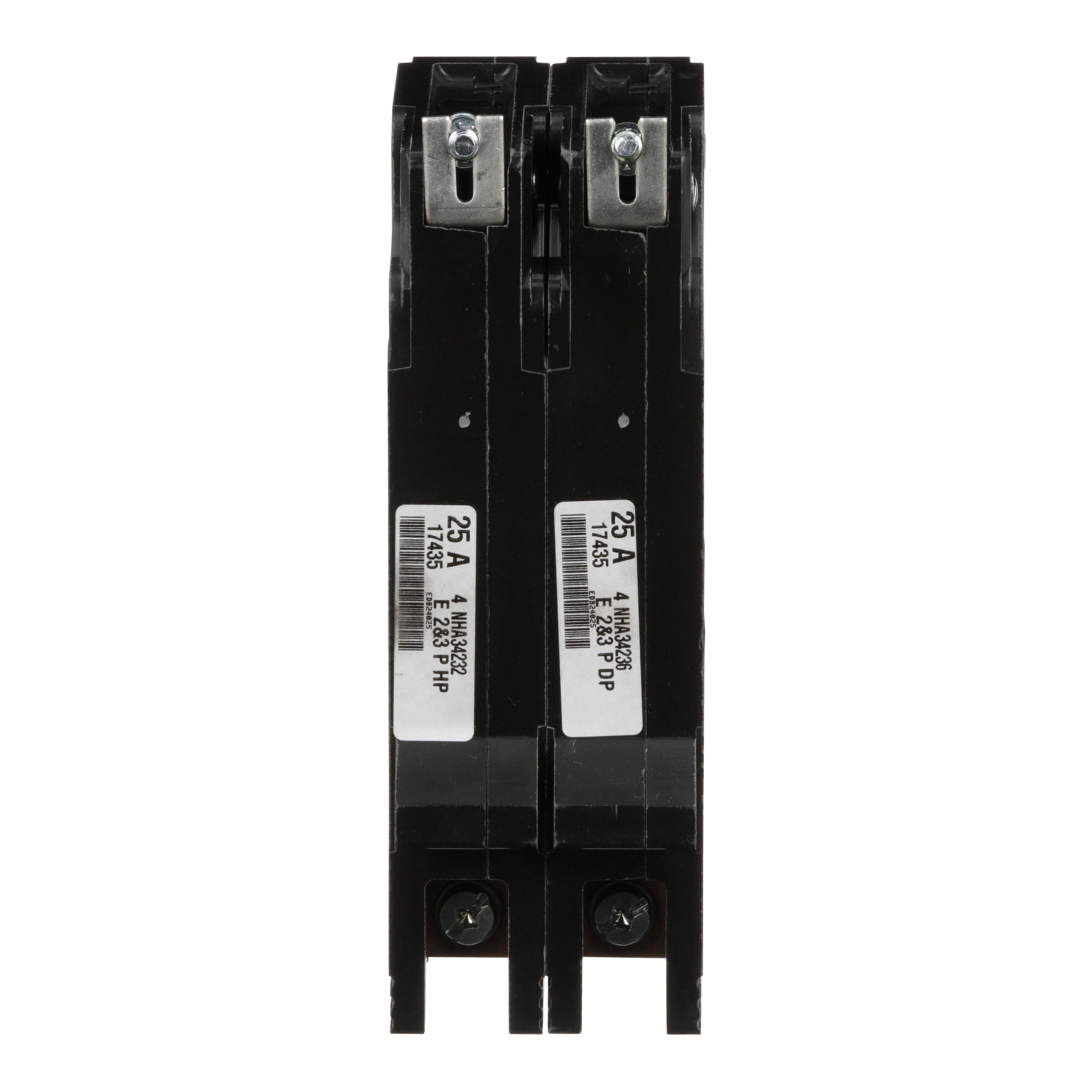 Picture of EDB24025 - Mini circuit breaker, E-Frame, 25A, 2 pole, 480Y/277VAC, 25kA max, bolt on [TAA]