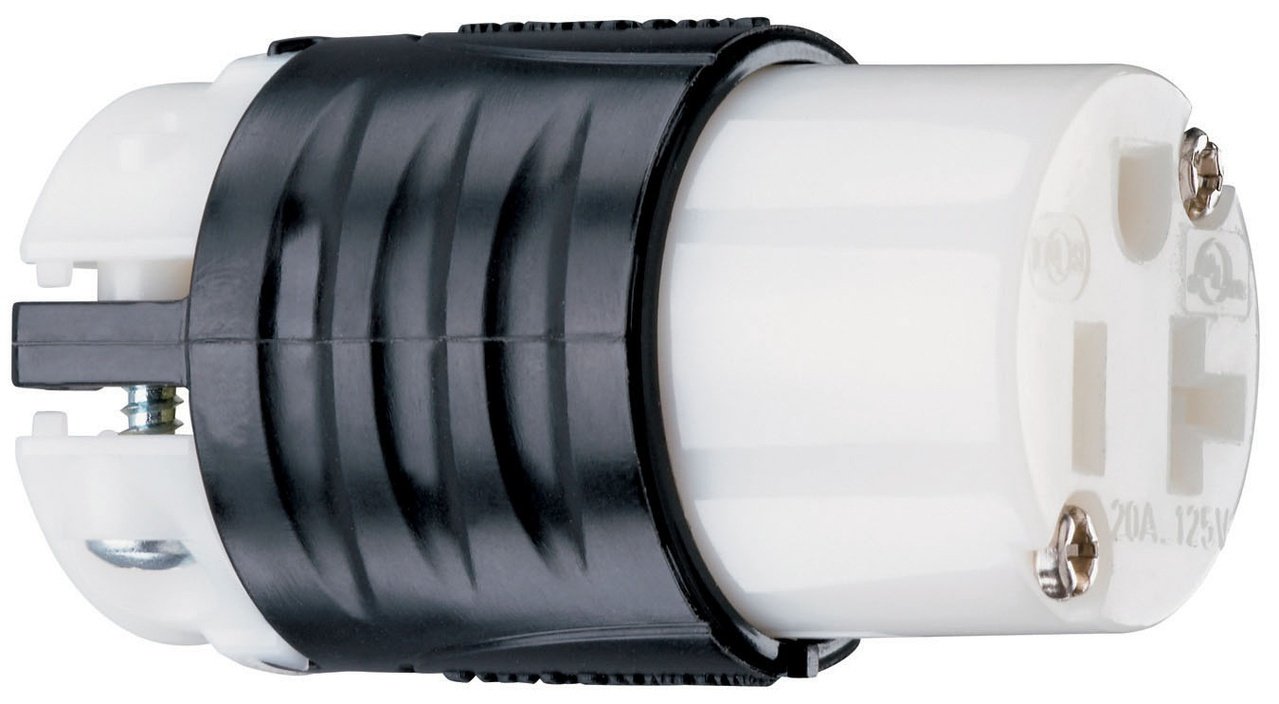 PS5369-X - 20A, 125V Extra-Hard Use Spec-Grade Connector, Black and White