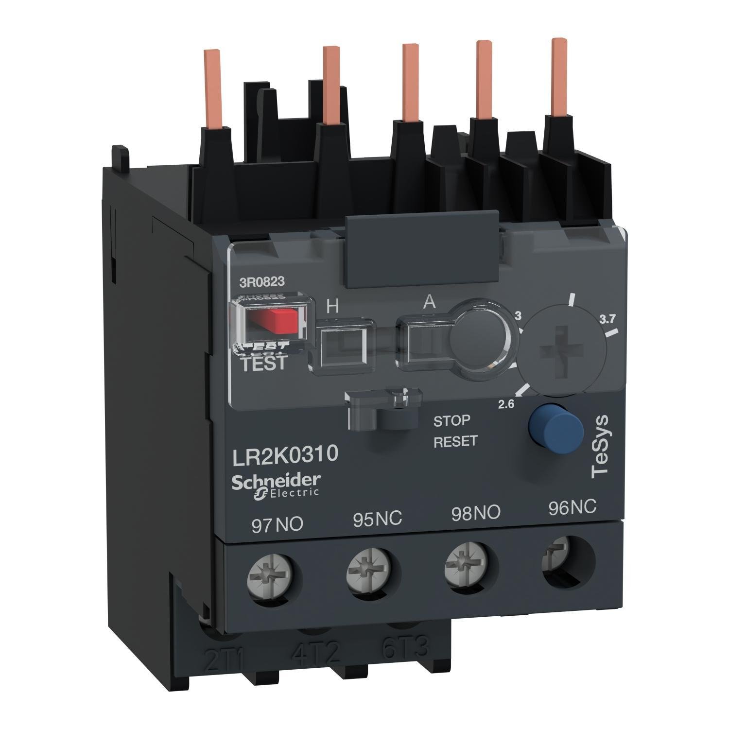LR2K0310 - Differential thermal overload relays, TeSys K, 2.6 to 3.7 A, class 10A
