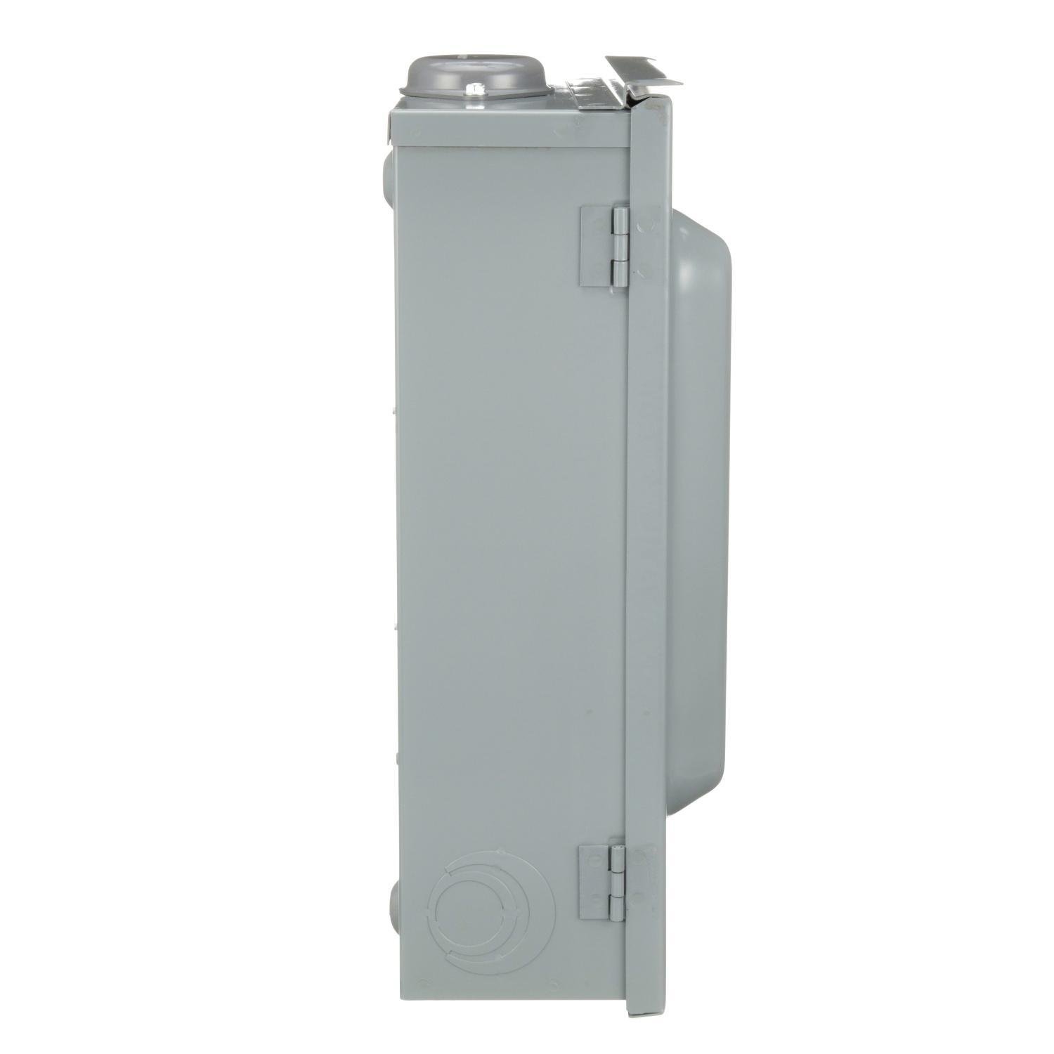 Picture of D323NRB - Safety switch, general duty, fusible, 100A, 3 pole, 30hp, 240VAC, NEMA 3R, 4 wire, 1 neutral, bolt on hub provision