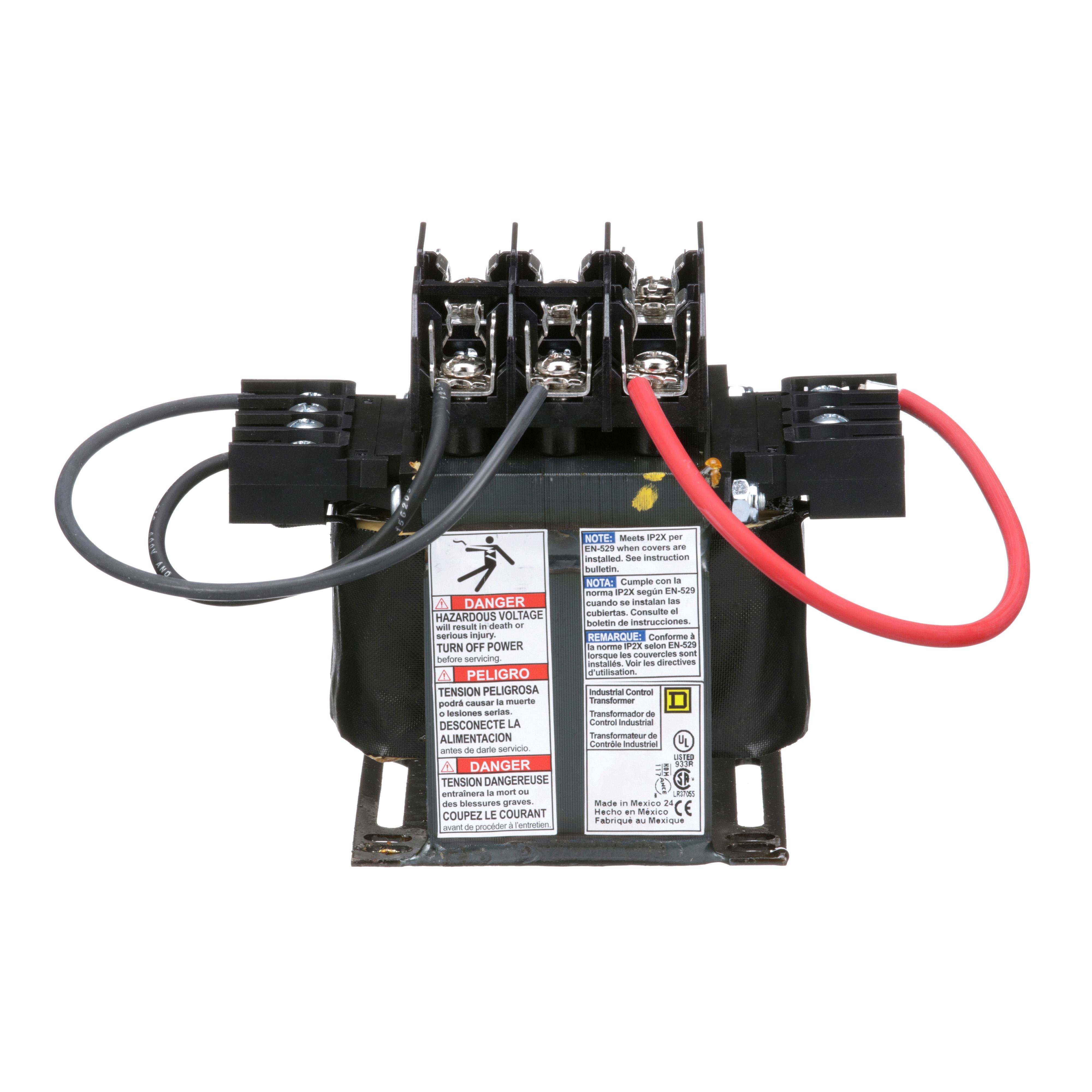 Picture of 9070TF250D1 - Industrial control transformer, Type TF, 1 phase, 250VA, 240x480V primary, 120V secondary, 50/60Hz