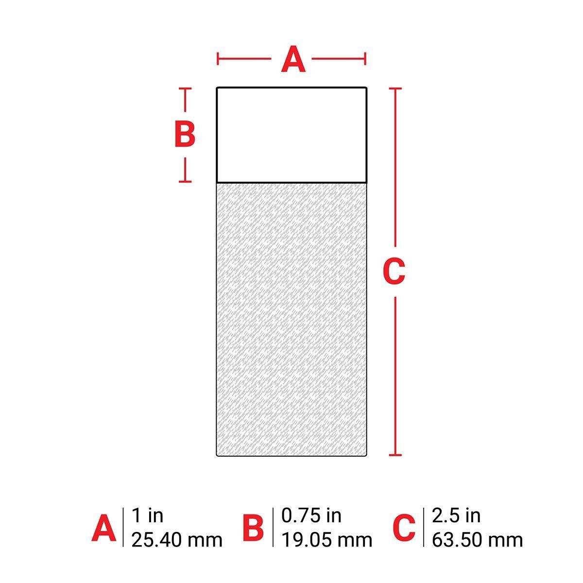 Picture of M-51-427 - BMP51 BMP53 BMP41 Self-Laminating Vinyl Wire and Cable Labels, 2.5" H x 0.75" W, Roll of 110 Labels, Clear/White