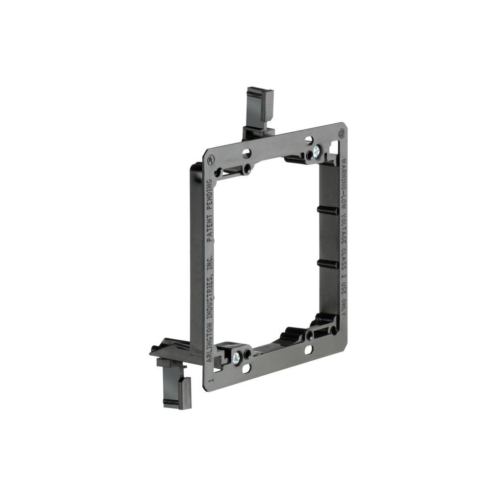 LV2 - Low Voltage mounting bracket, two gang for installation on existing construction for class 2 wiring only.