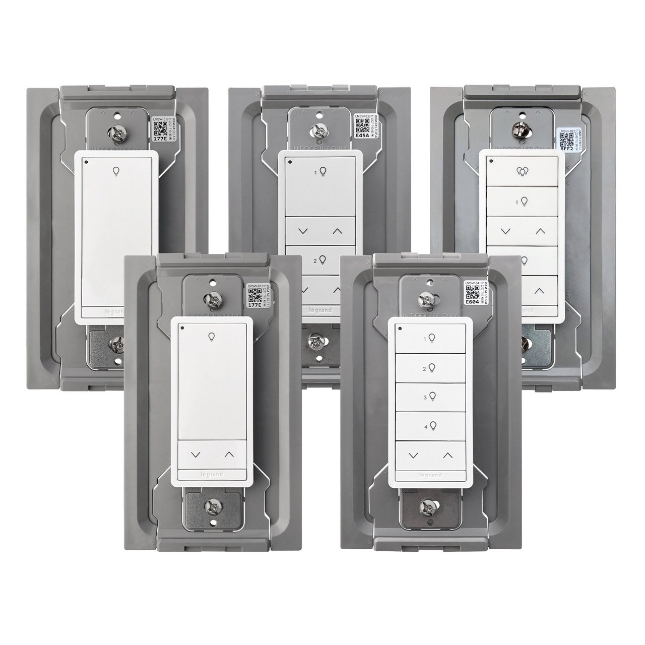 Picture of LMSW-622-S-W - DLM Wireless Slim Switch, 2B 2R, White