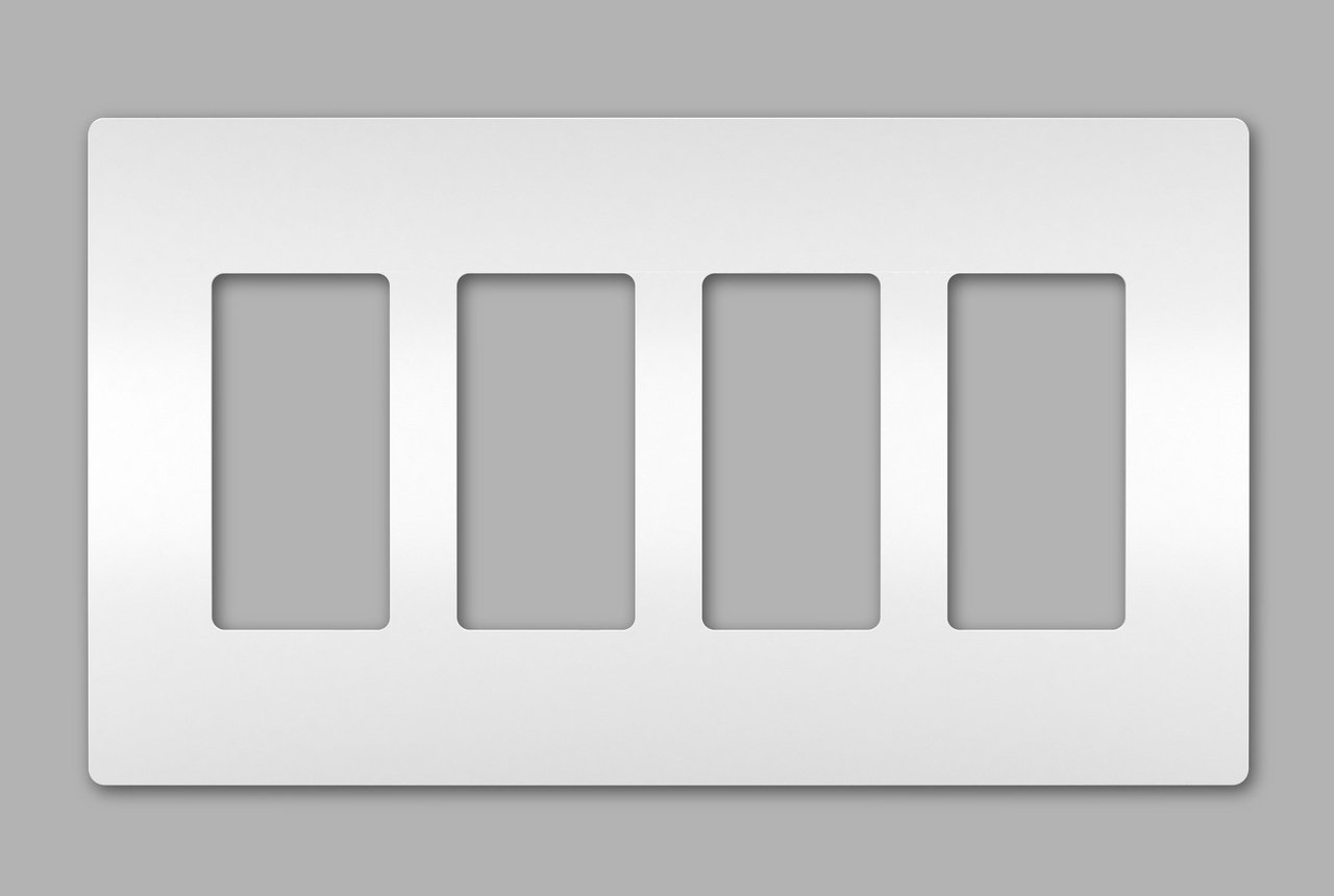 Picture of RWP264W - radiant® 4-Gang Screwless Wall Plate, White