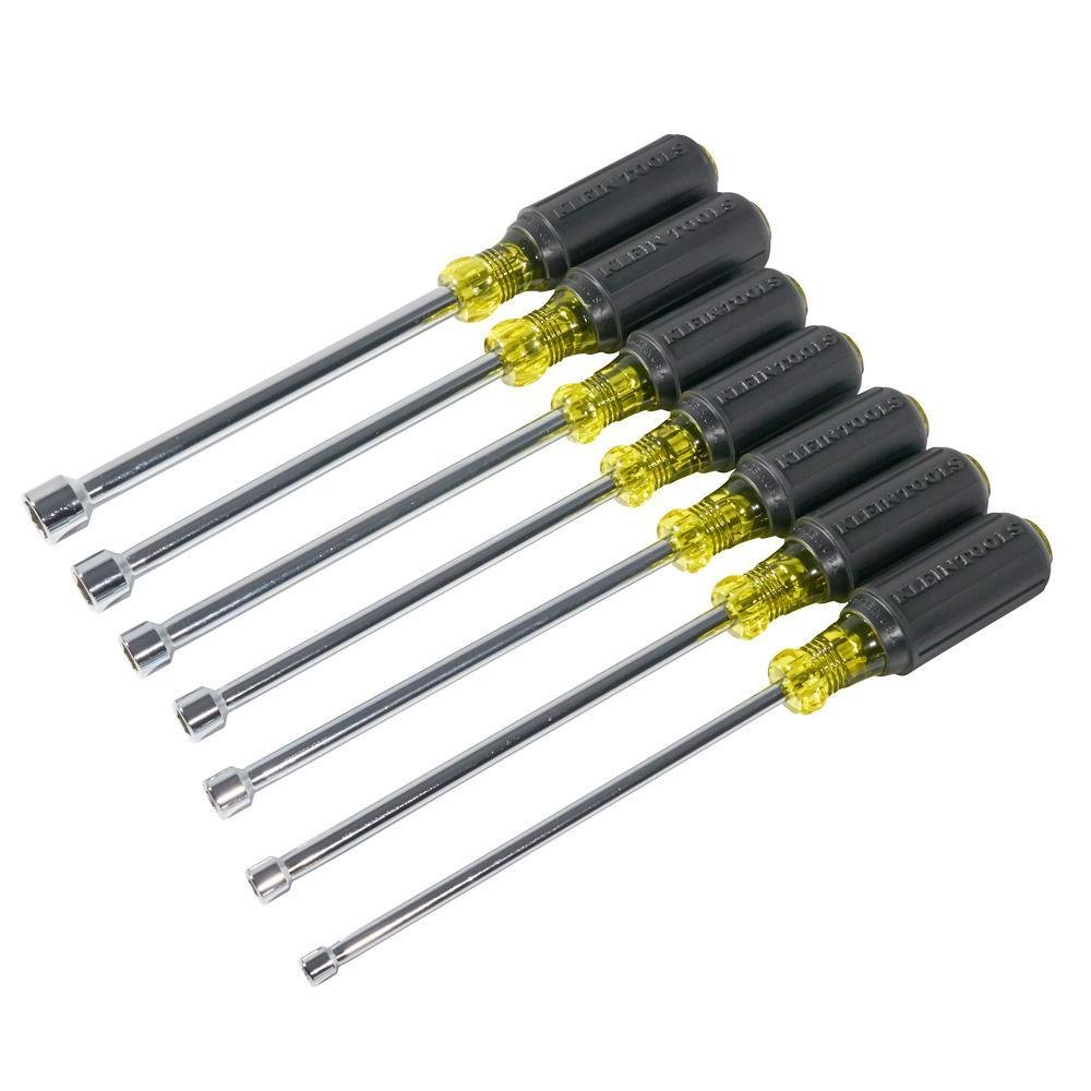 647M - Nut Driver Set, Magnetic Nut Drivers, 6-Inch Shafts, 7-Piece