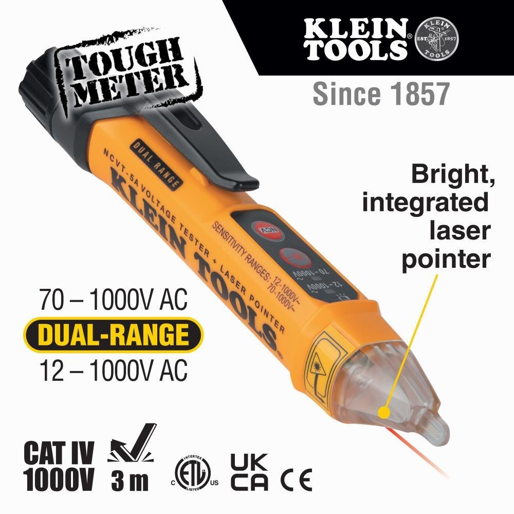 Picture of NCVT-5A - Non-Contact Voltage Tester Pen, Dual Range, with Laser Pointer