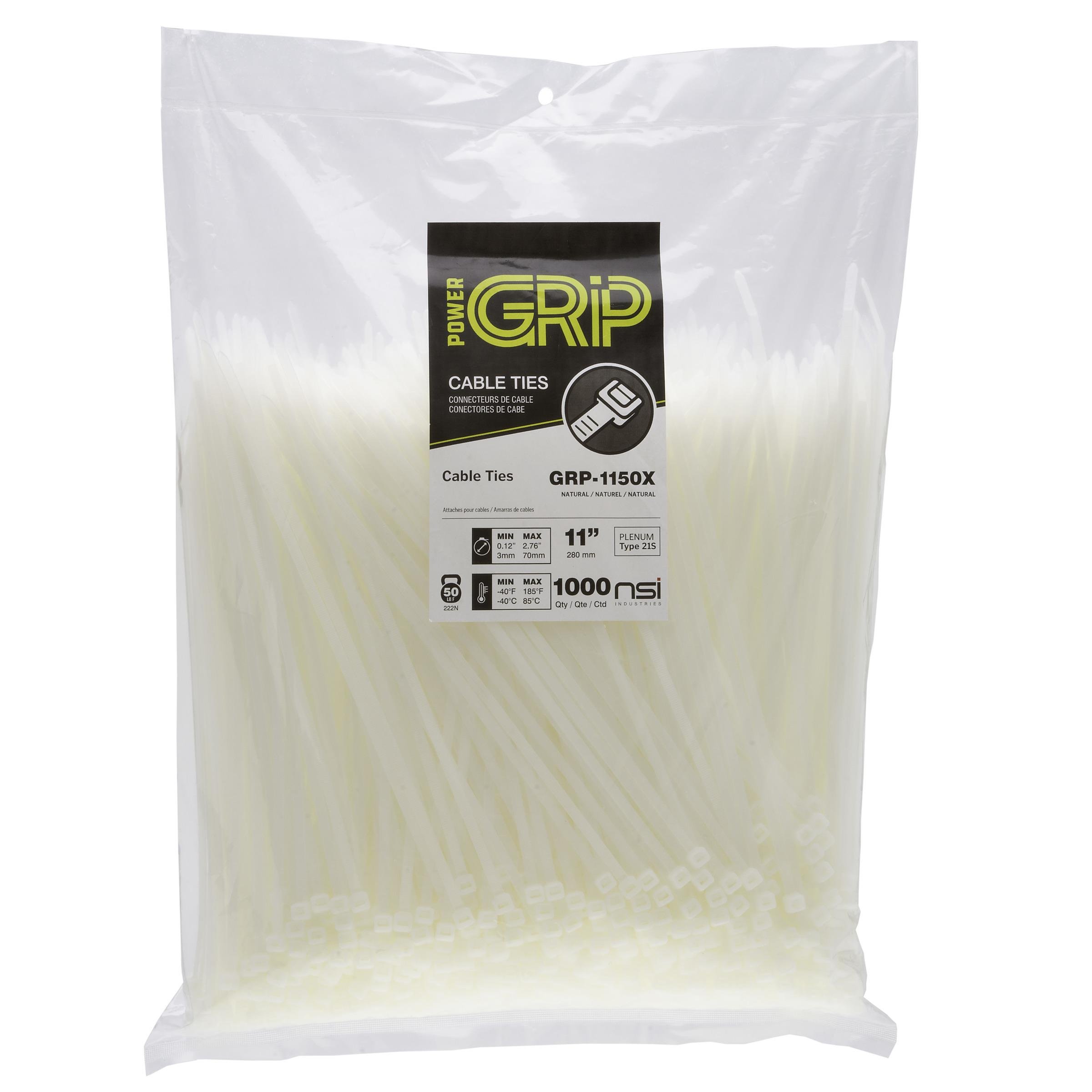 Picture of GRP-1150X - 11”, Natural General Purpose 50lb Cable Ties, 1000 Bulk Pack