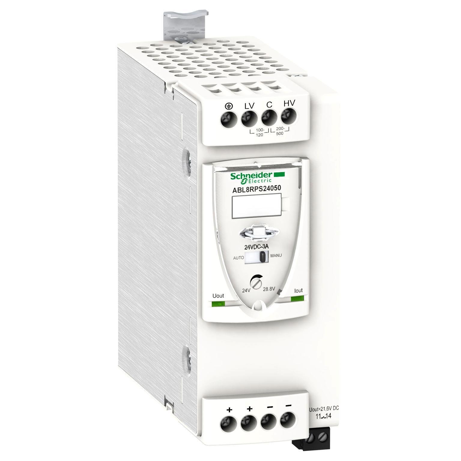 Picture of ABL8RPS24050 - universal power supply, Phaseo, 1 or 2 phase, 100 to 500 V, 24 V, 5 A