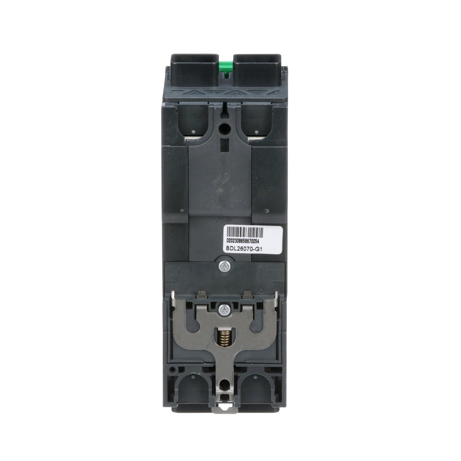 Picture of BDL26070 - Circuit breaker, PowerPacT B, 70A, 2 pole, 600Y/347VAC, 14kA, lugs, thermal magnetic, 80%