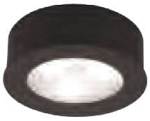 HR-LED87-27-BK - Round LED Button Light 3000K Soft White in Black