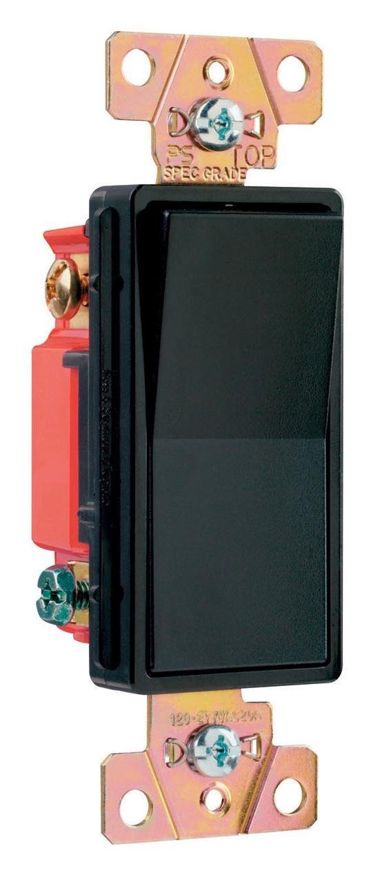 2623BK - 20A 120V/277V Specification Grade 3-Way Decorator Paddle Switch, Black