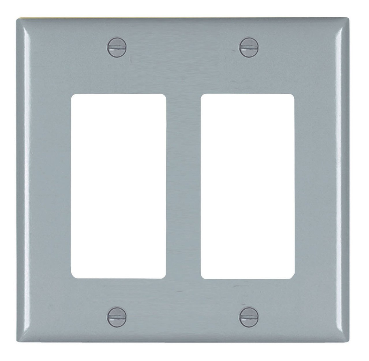 TP262-GRY - TradeMaster® 2-Gang Nylon Wall Plate, 2 Decorator Openings, Gray