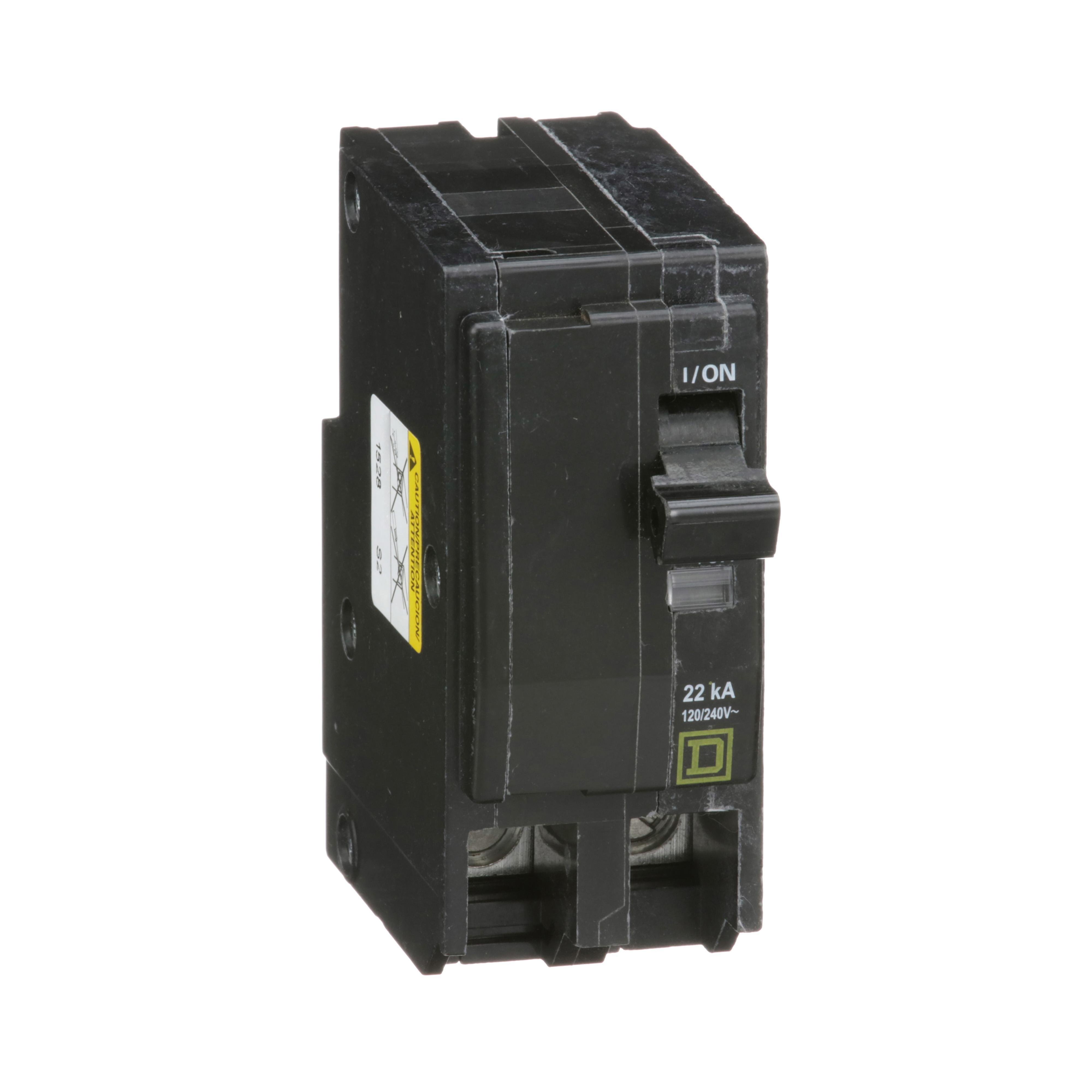 Picture of QO225VH - Mini circuit breaker, QO, 25A, 2 pole, 120/240VAC, 22kA, plug in