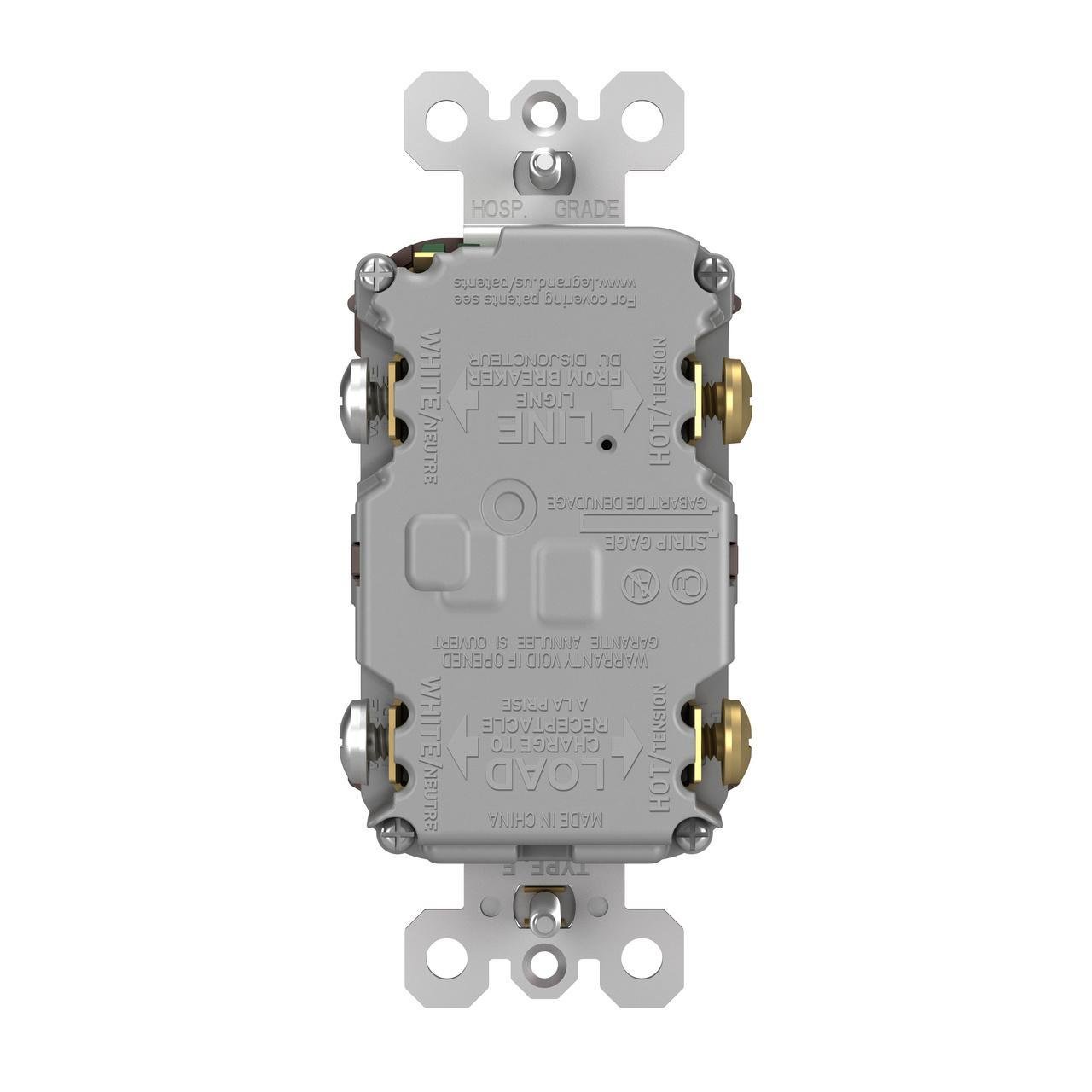 Picture of 1597-TR - radiant® Tamper-Resistant 15A Duplex Self-Test GFCI Receptacles with SafeLock® Protection, Brown