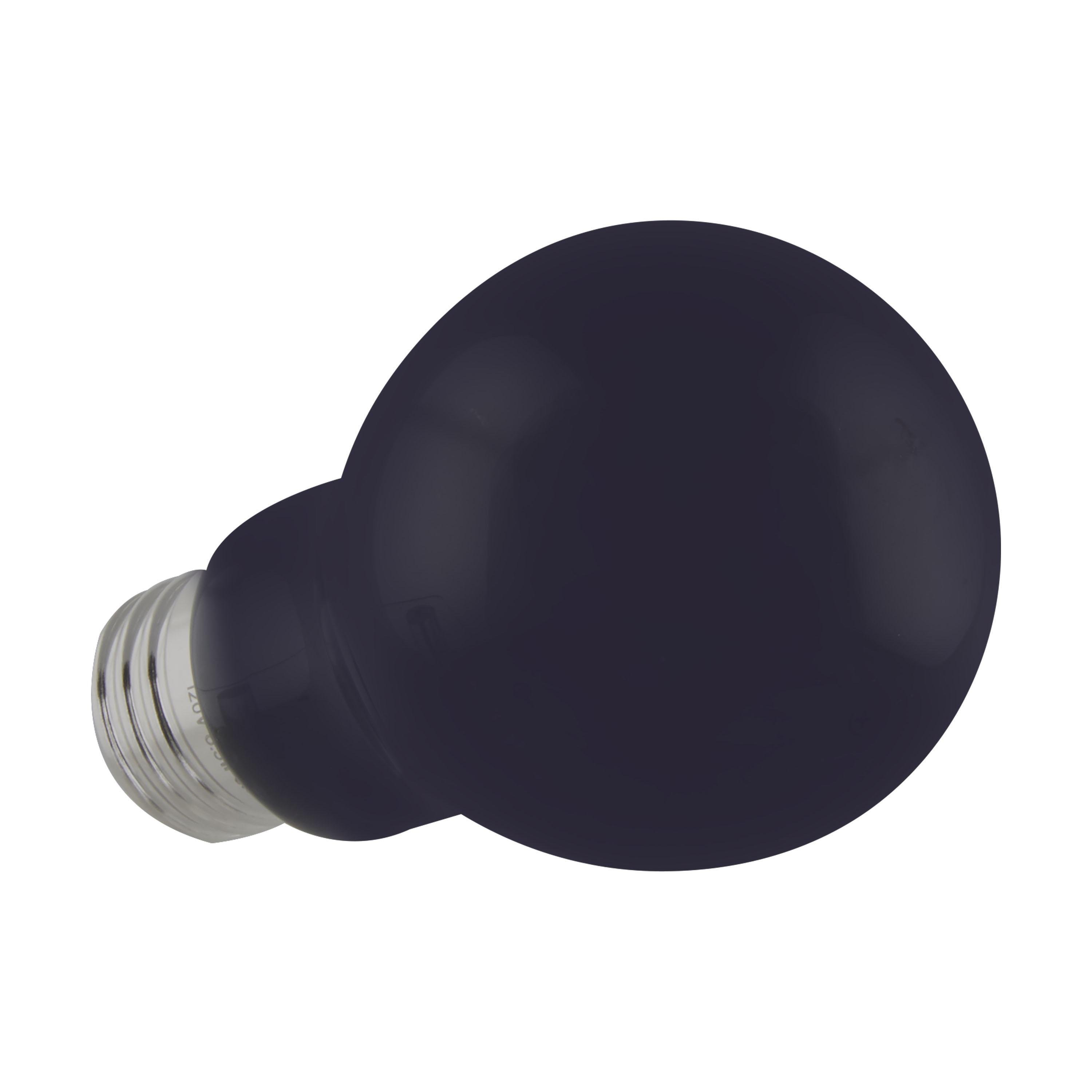 S14990 - 6.5 Watt - LED A19 - Black Light Bulb - Medium Base - 120 Volt