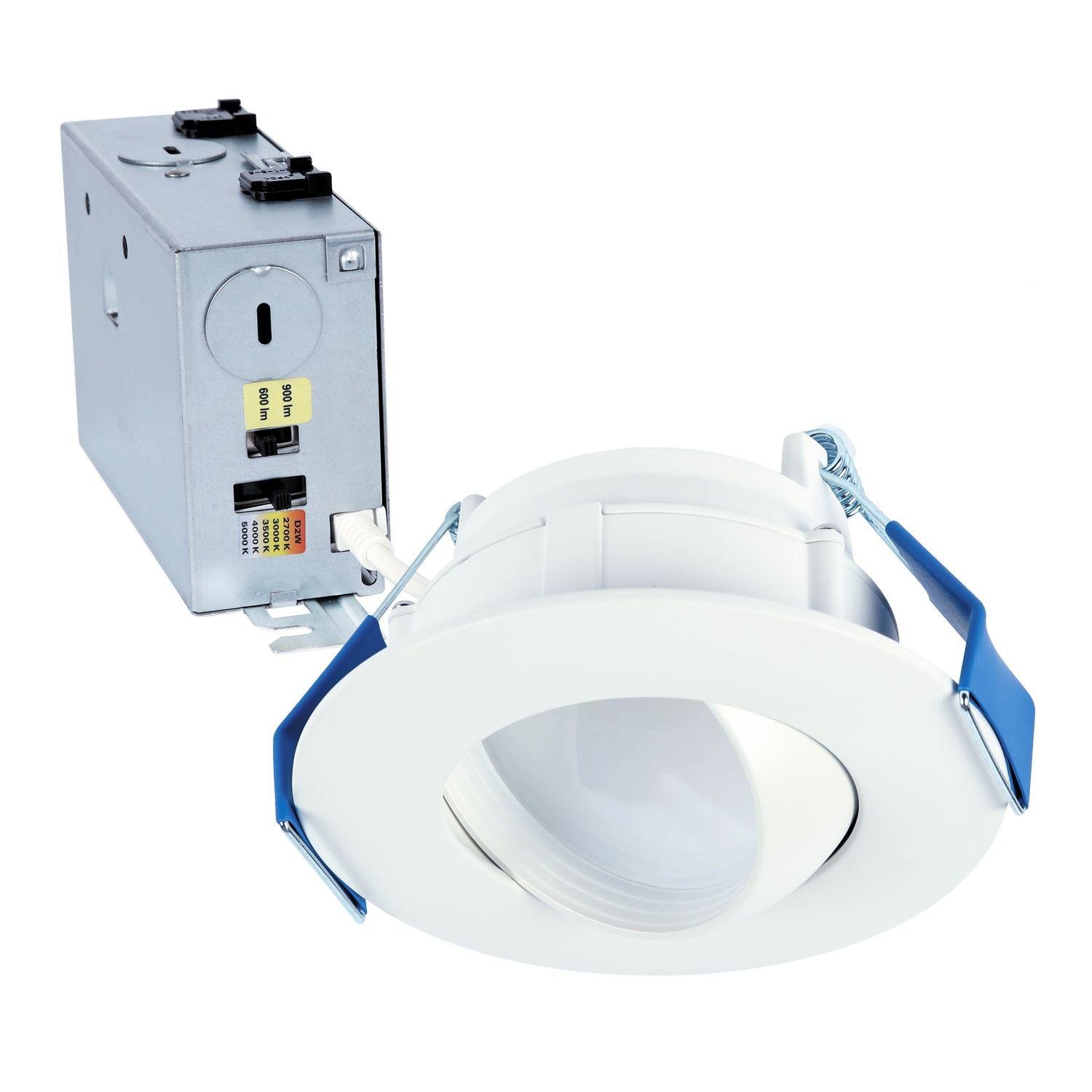 RA4LS9FSD2W1EWHDM - RA 4 in. Integrated LED Recessed Light Trim, 600 Lumens/900 Lumens, 5 Selectable CCT, D2W, 120-Volt, DM