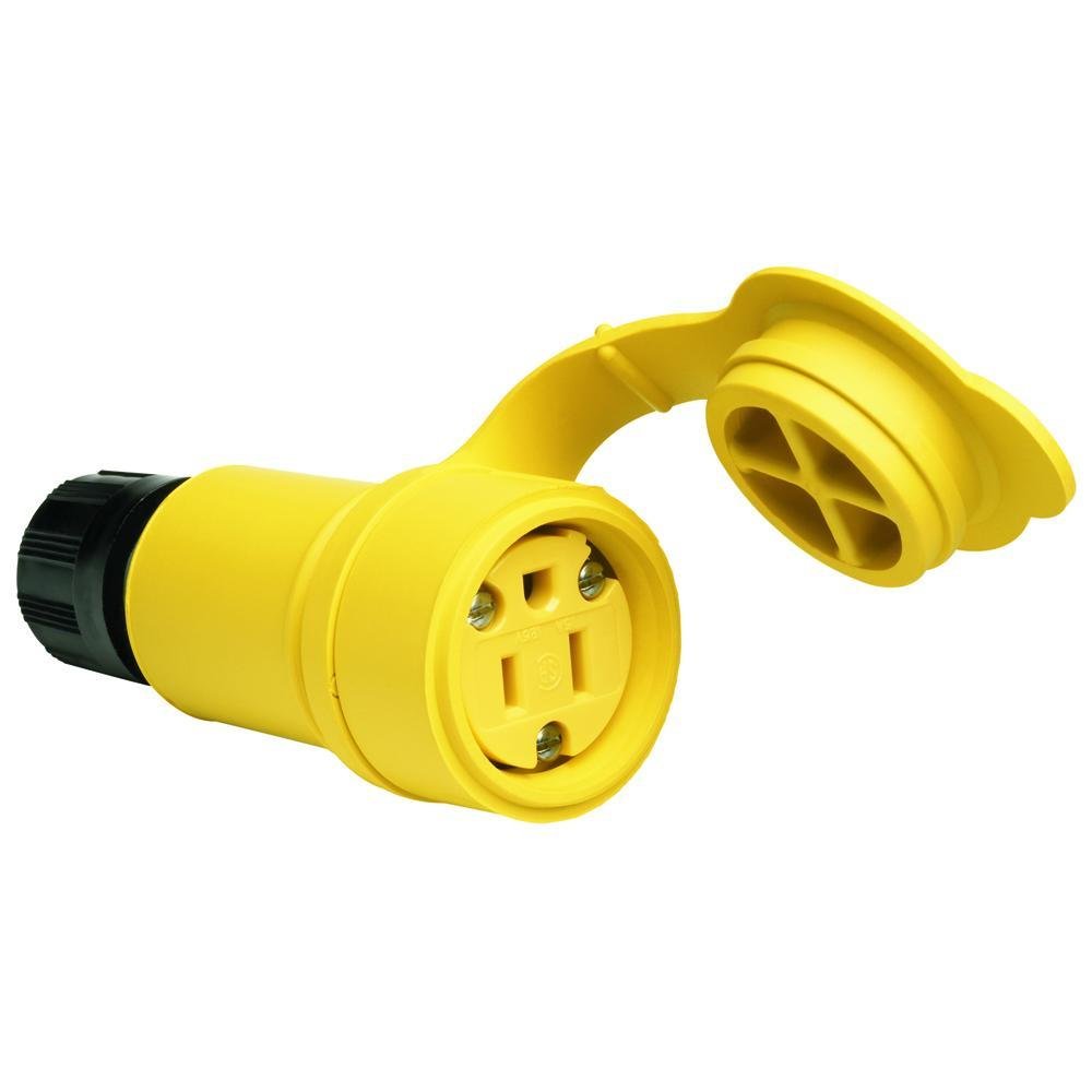 15W-47 - 15A, 125V Watertight Connector, Yellow