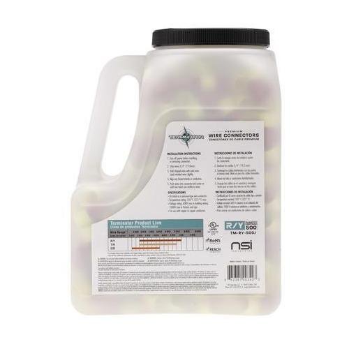 TM-RY-500J - Premium Wire Connectors in Red & Yellow rated for 18-8 AWG | 500 Pack