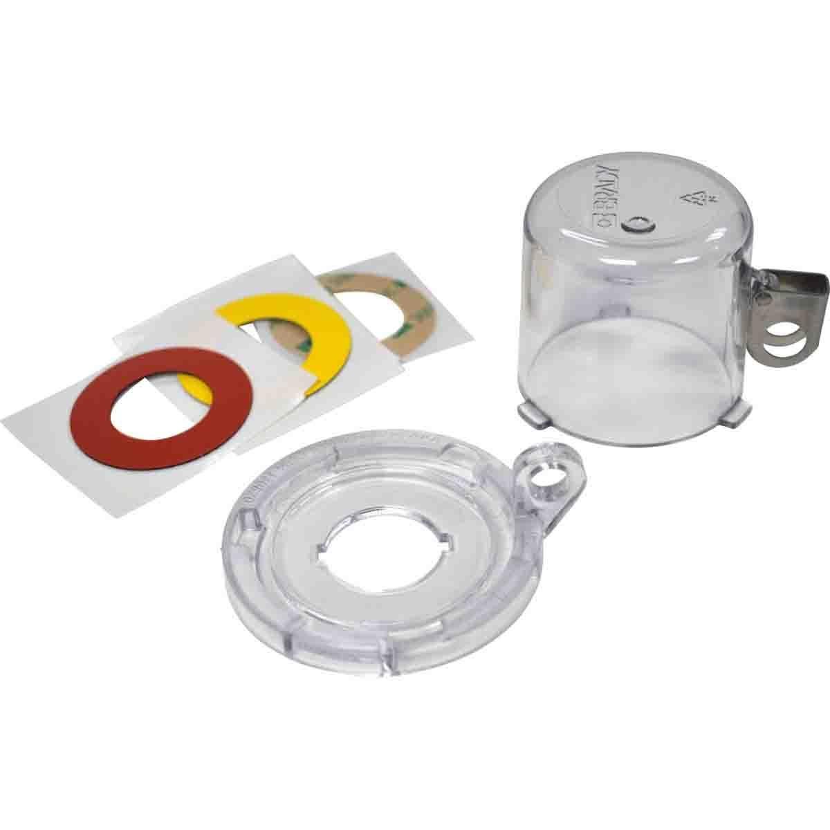 139795 - Clear Push Button Lockout, Medium Base + Medium Cover, Button 22 mm