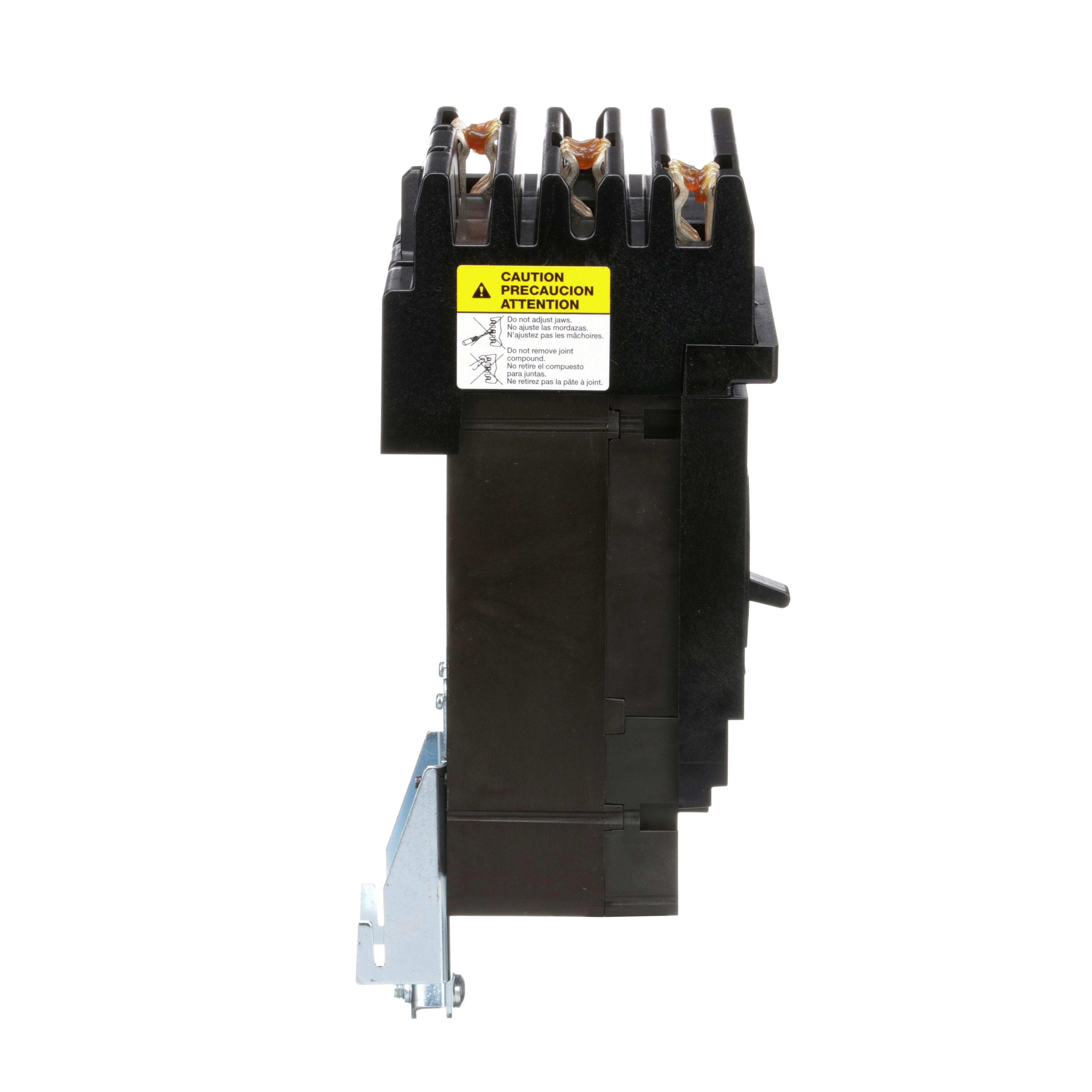 Picture of JDA36200 - Circuit breaker, PowerPacT J, 200A, 3 pole, 600VAC, 14kA, I-Line, thermal magnetic, 80%, ABC