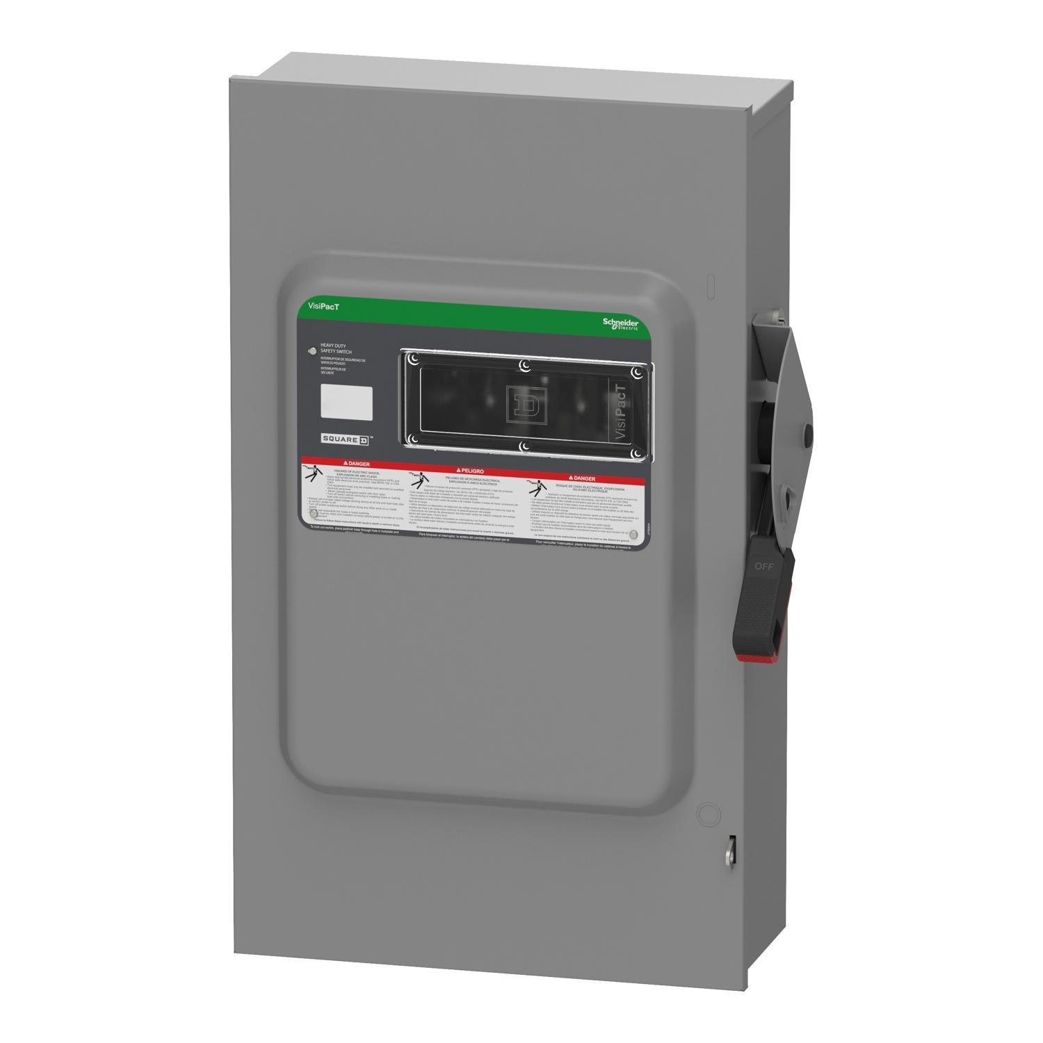 VH364R - Safety switch, VisiPacT, heavy duty, fused, viewing window, NEMA 3R, 600V, 200A, 3 pole