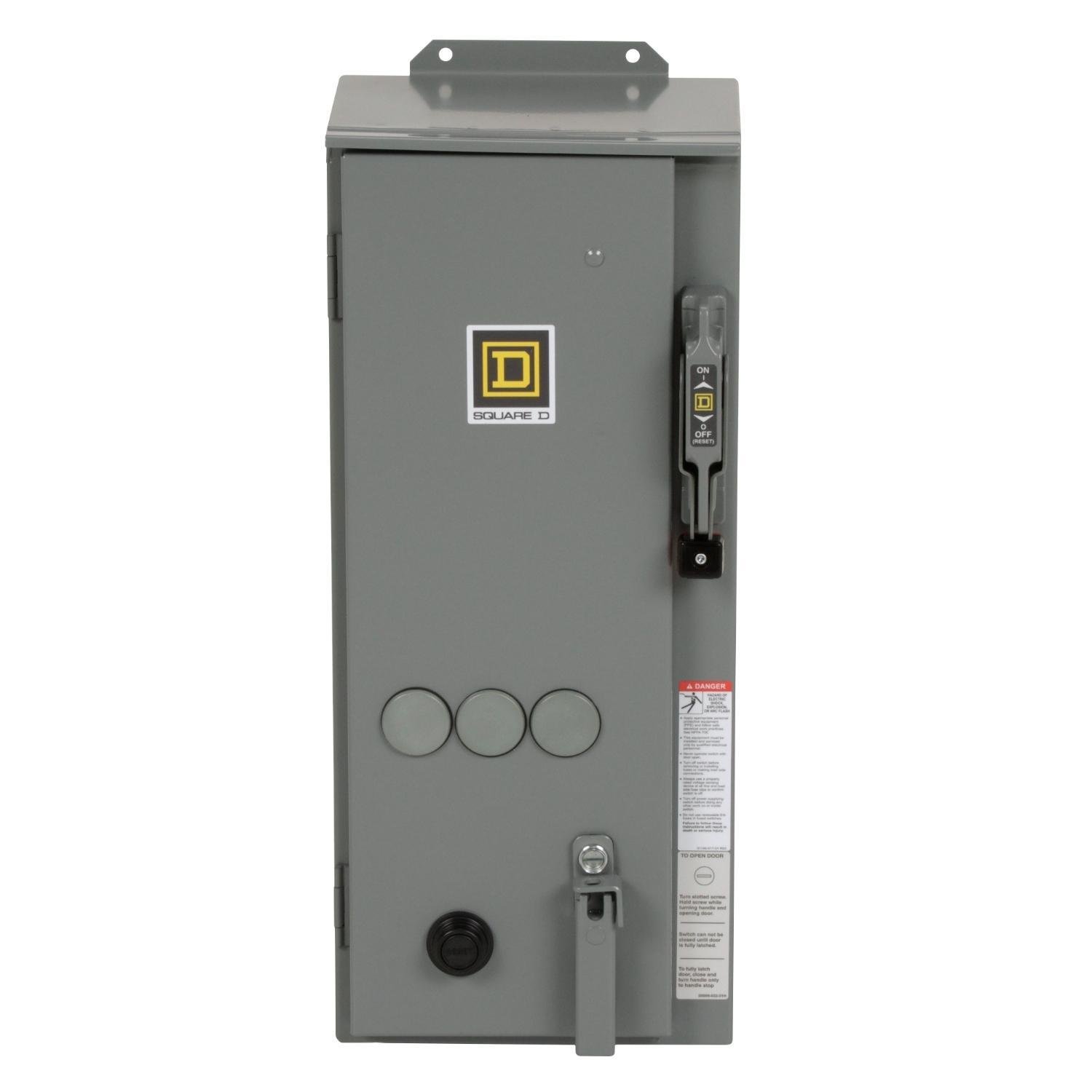 8538SBA23V02S - NEMA combination starter, Type S, 30A fusible disconnect, Size 0, 18A, 5HP at 600VAC, 3 phase, 3 pole, 120VAC coil, NEMA 12 [TAA]