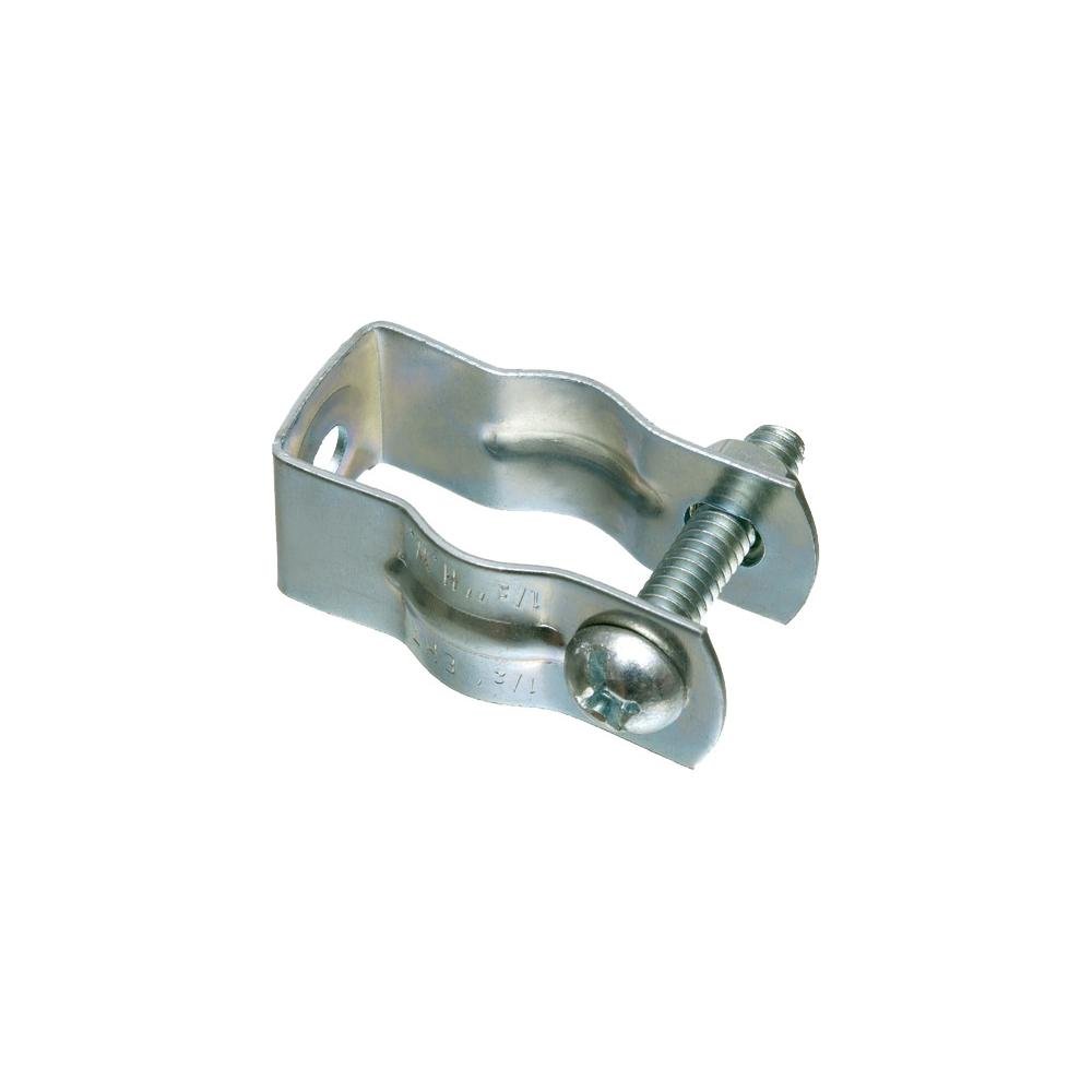 2040 - #4" Trade Size, Plated steel with 1/4 bolt and 1/4 hex nut, pipe size RIGID 1-1/2"