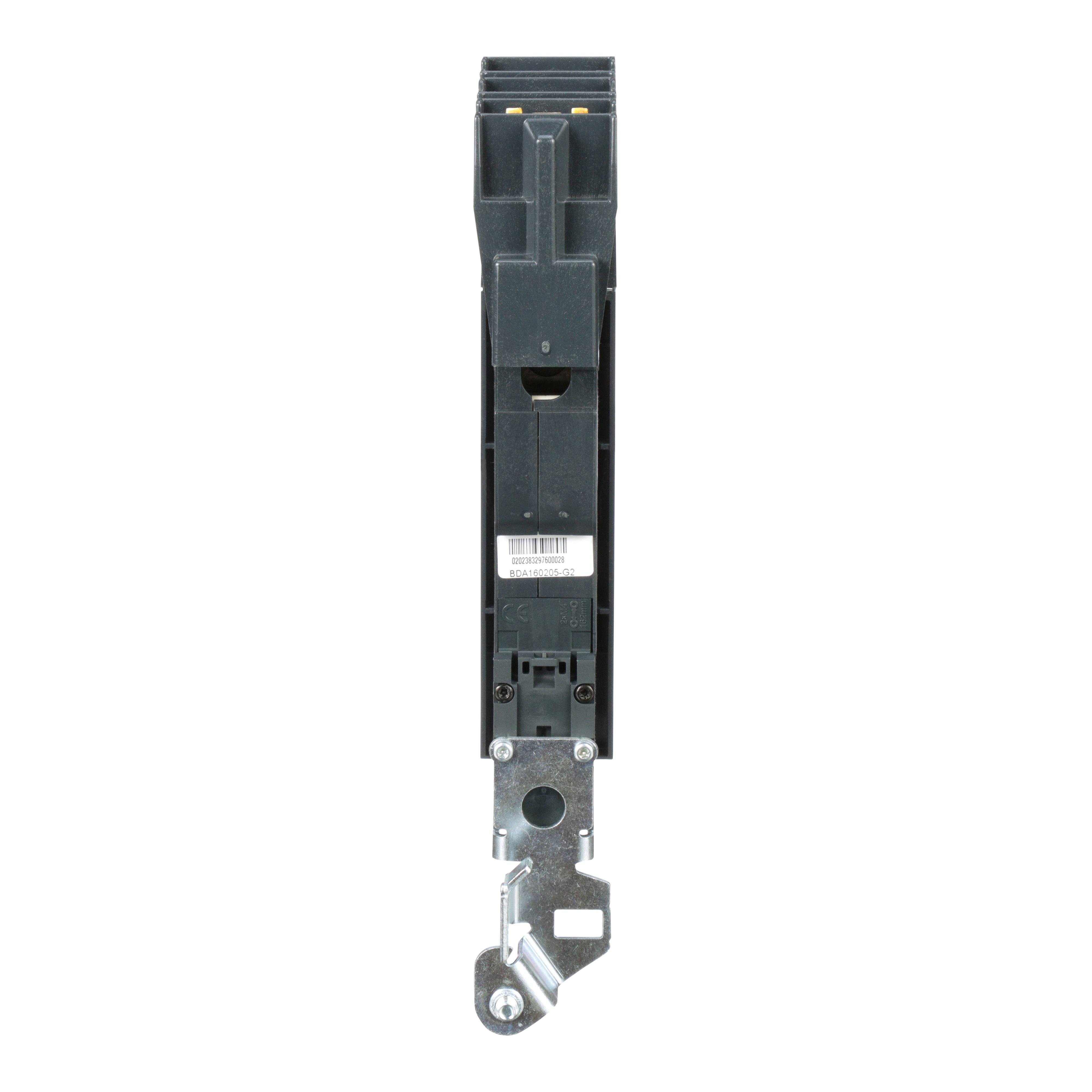 Picture of BDA160205 - Circuit breaker, PowerPacT B, 20A, 1 pole, 600Y/347VAC, 14kA, I-Line, thermal magnetic, 80%, C