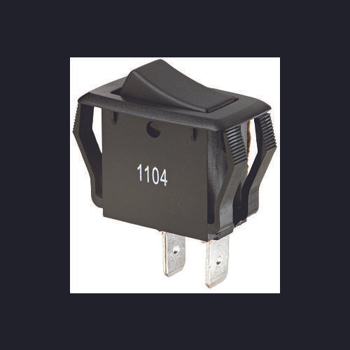 774038 - Rocker Switch, SPST, O-F, Spade, Black