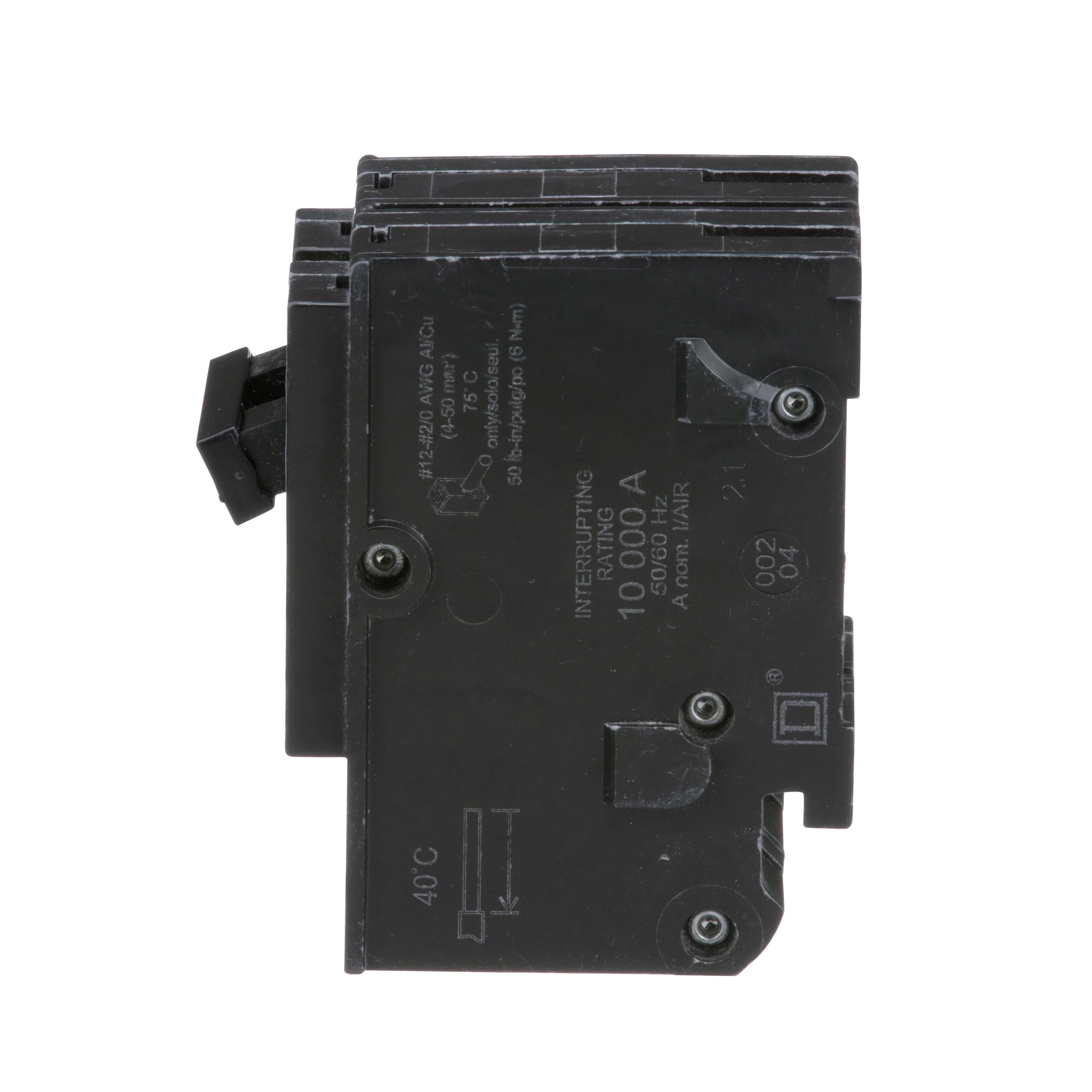Picture of HOM290 - Mini circuit breaker, Homeline, 90A, 2 pole, 120/240VAC, 10kA AIR, standard type, plug in, UL