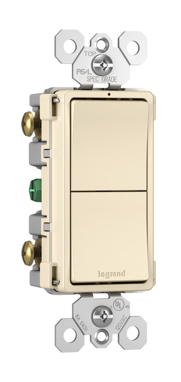 Picture of RCD11LA - radiant® Two Single-Pole Switches, Light Almond